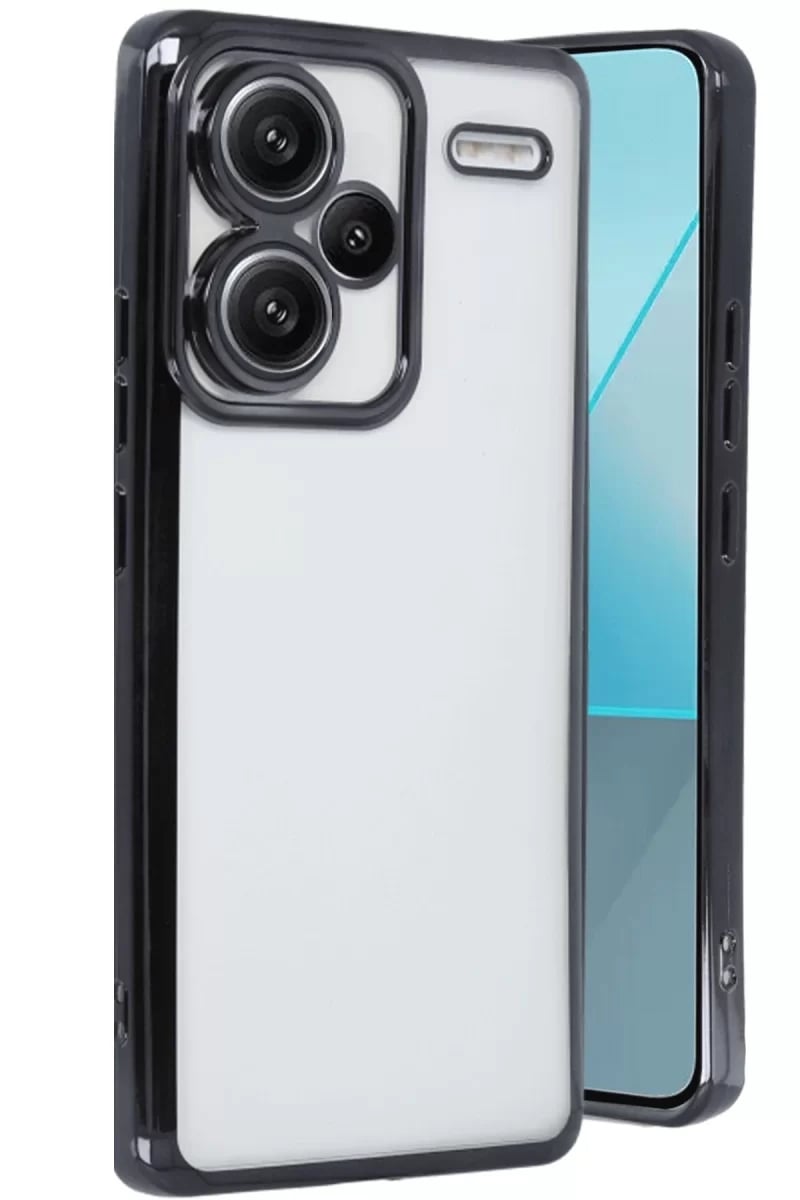 Xiaomi Redmi Note 13 Pro Plus Kılıf Lensli Silikon - Siyah