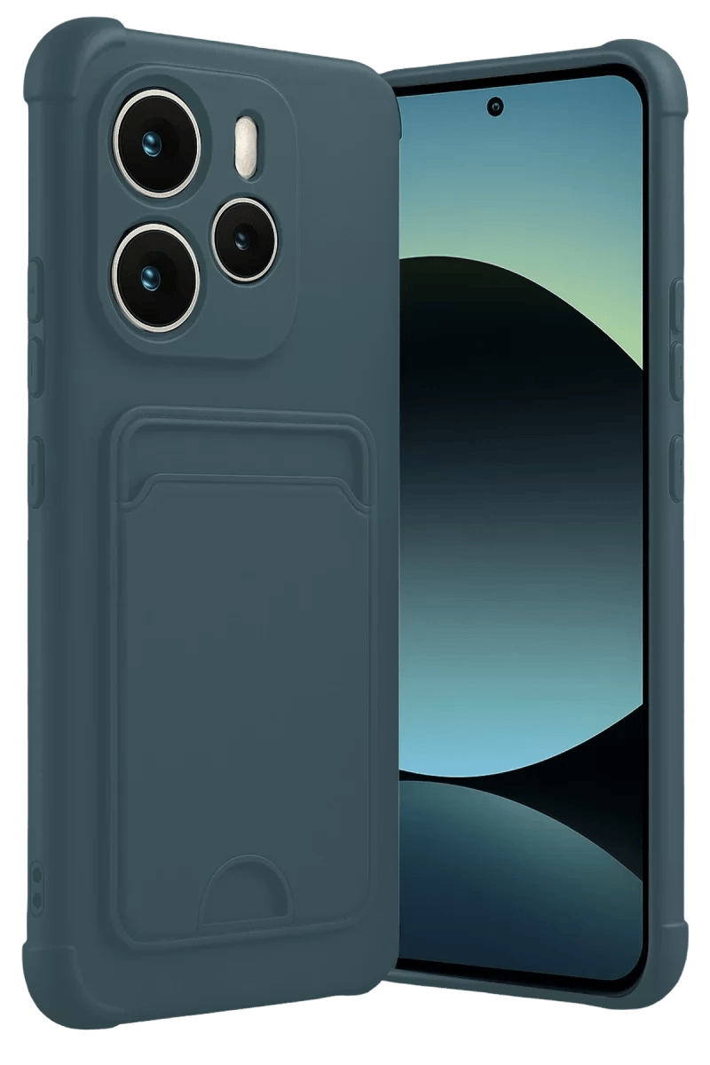 Xiaomi Redmi Note 14 4G Kelvin Kartvizitli Silikon - Koyu Yeşil