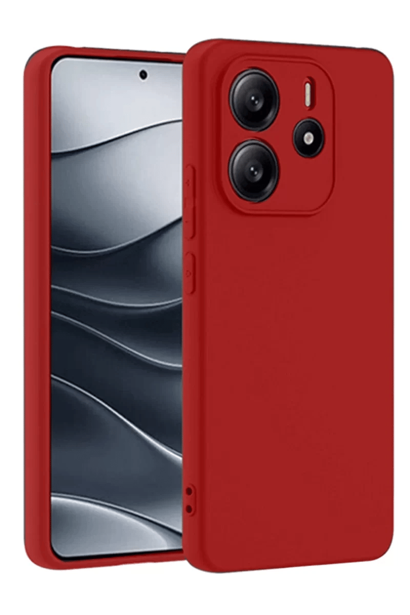 Xiaomi Redmi Note 14 4G Kılıf First Silikon - Kırmızı
