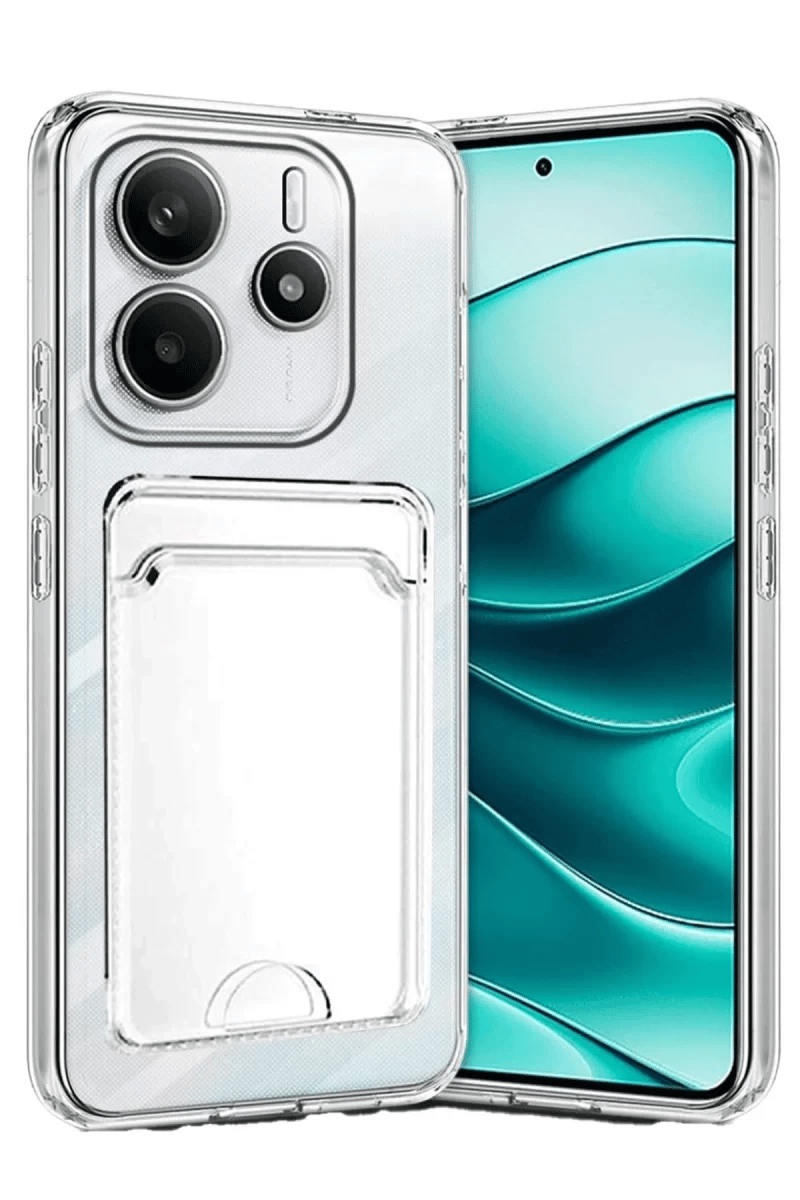 Xiaomi Redmi Note 14 4G Kılıf Kart Şeffaf Silikon - Şeffaf