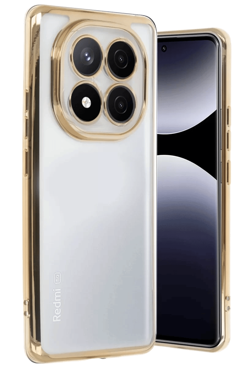 Xiaomi Redmi Note 14 Pro 4G Kılıf Lensli Silikon - Gold