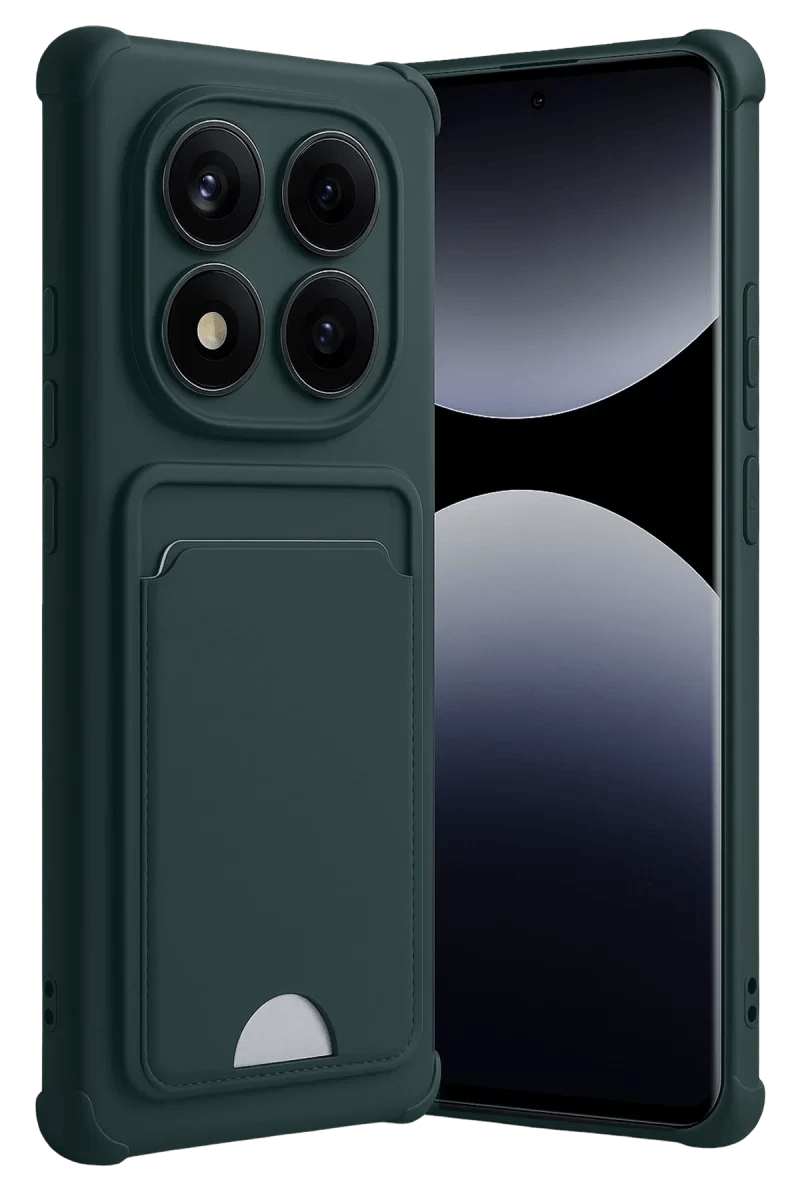Xiaomi Redmi Note 14 Pro 5G Kelvin Kartvizitli Silikon - Koyu Yeşil