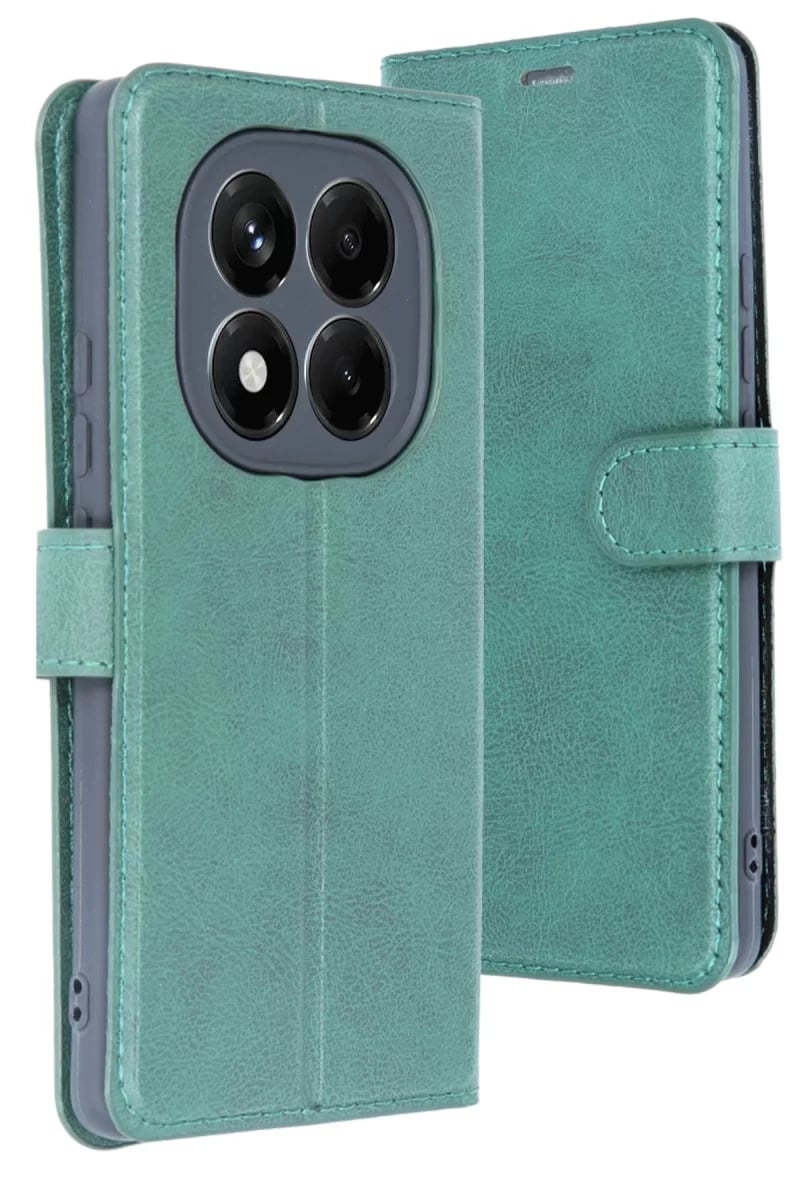 Xiaomi Redmi Note 14 Pro 5G Kılıf Trend S Plus Kapaklı Kılıf - Yeşil