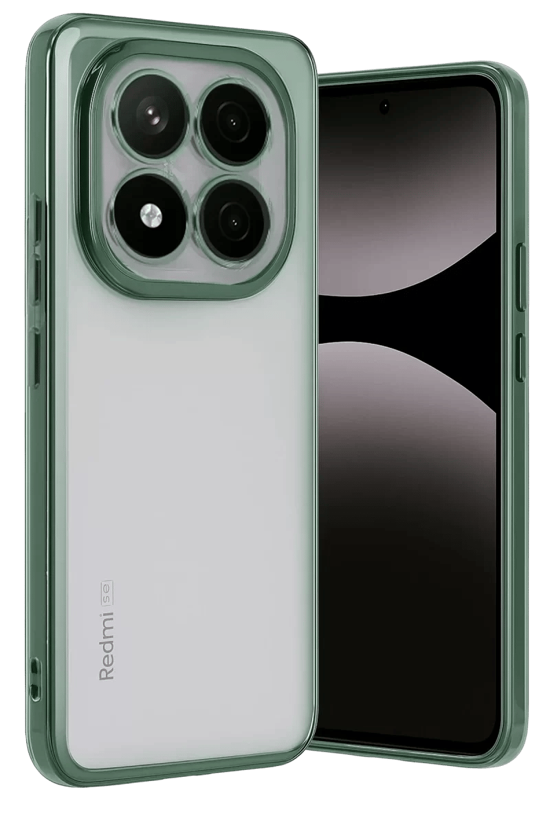 Xiaomi Redmi Note 14 Pro Plus Kılıf Lensli Silikon - Yeşil