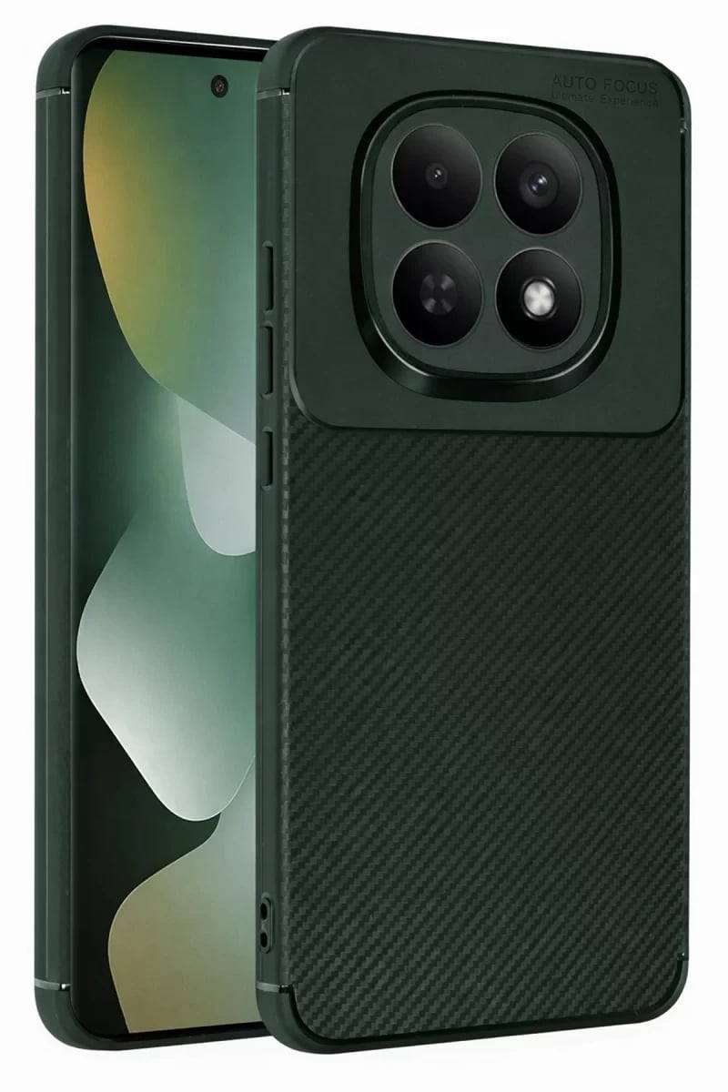 Xiaomi Redmi Note 15 Pro 5G Auto Focus Karbon Kapak - Koyu Yeşil