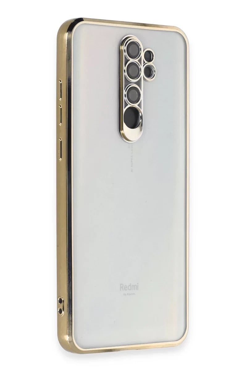 Xiaomi Redmi Note 8 Pro Kılıf Lensli Silikon - Gold