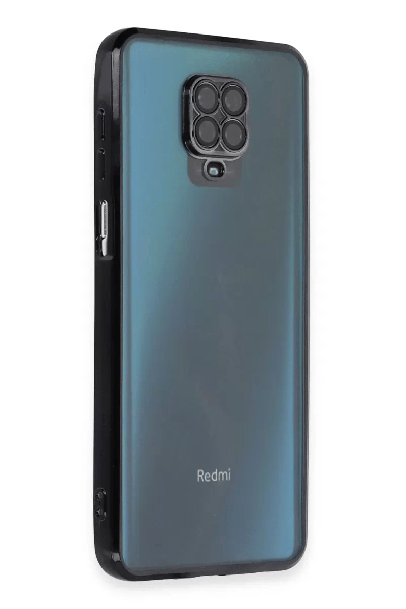 Xiaomi Redmi Note 9 Pro Kılıf Lensli Silikon - Siyah