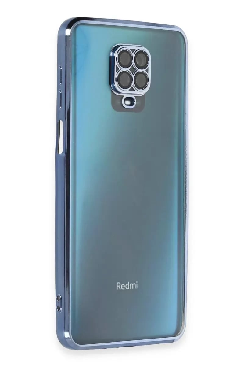 Xiaomi Redmi Note 9 Pro Kılıf Lensli Silikon - Açık Mavi