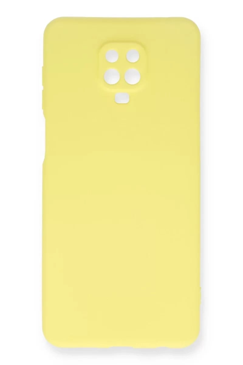 Xiaomi Redmi Note 9 Pro Kılıf Nano içi Kadife Silikon - Sarı