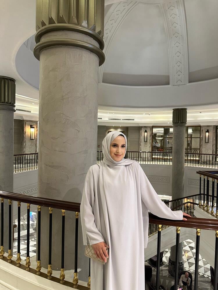 Diamond Abaya Elbise | Gri