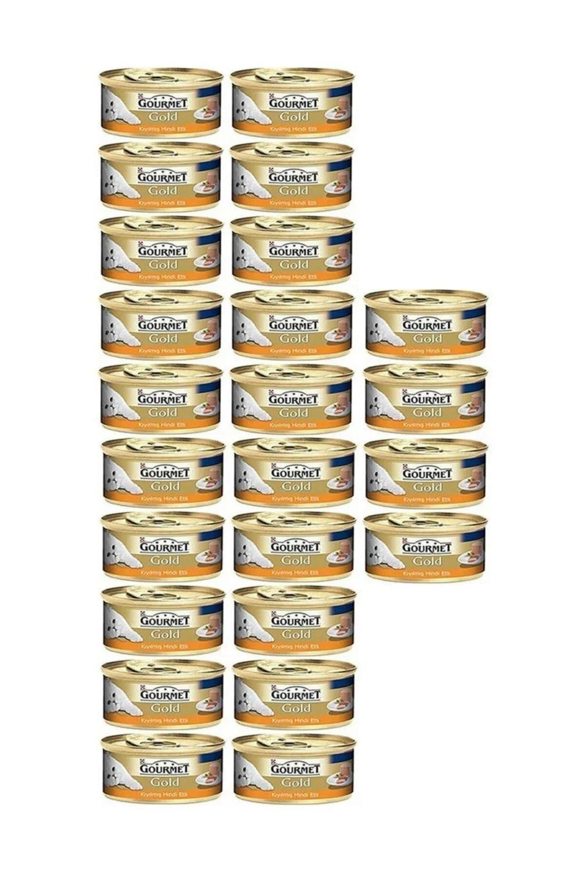 Purina Gold Kıyılmış Hindi Etli Konserve Yetişkin Kedi Maması 24 x 85 G