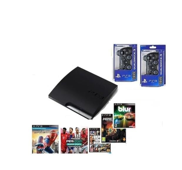 Playstation 3 slim 500gb. 2 kol 40 oyun (yenilenmiş)