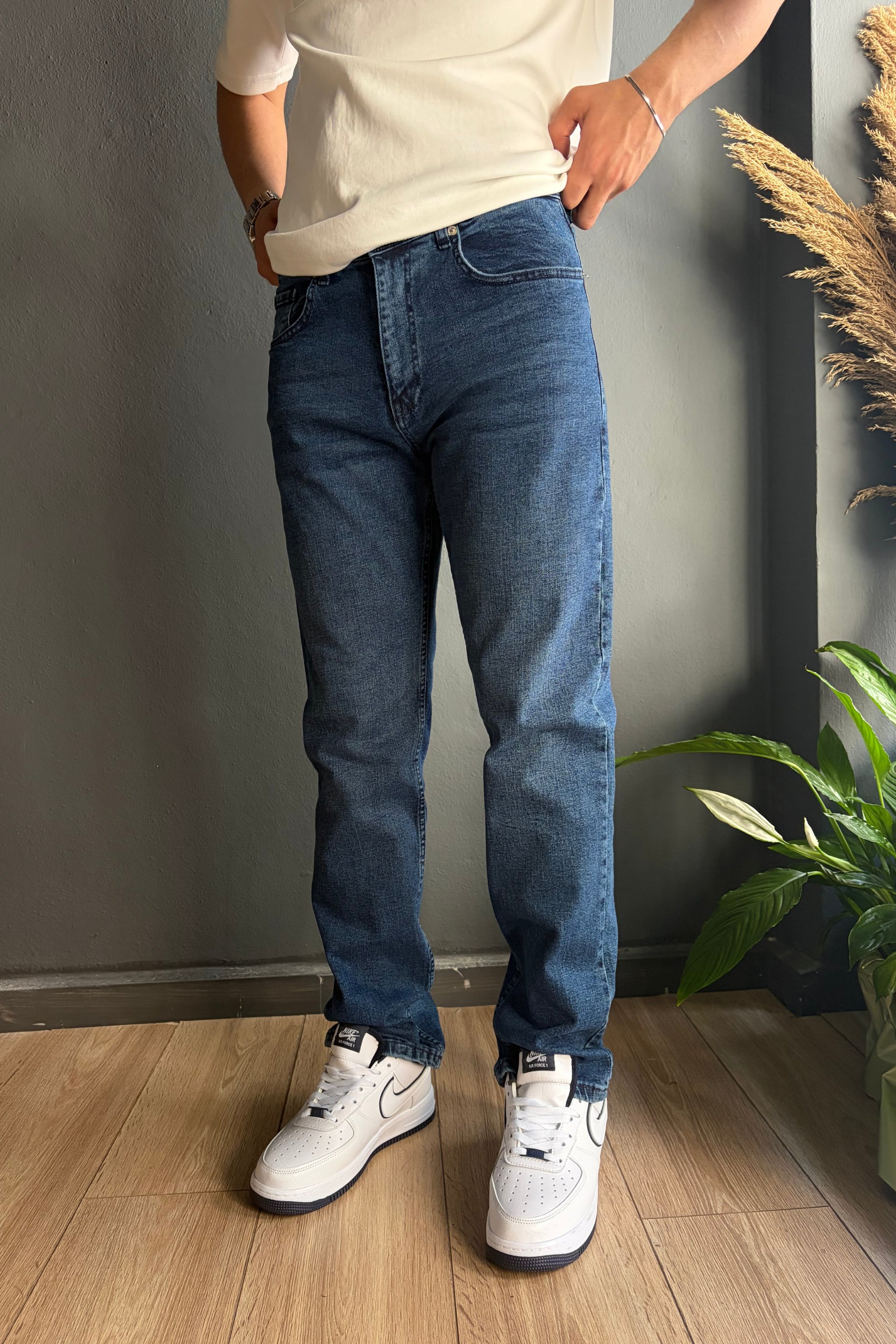 Koyu Mavi Regular Fit Jean