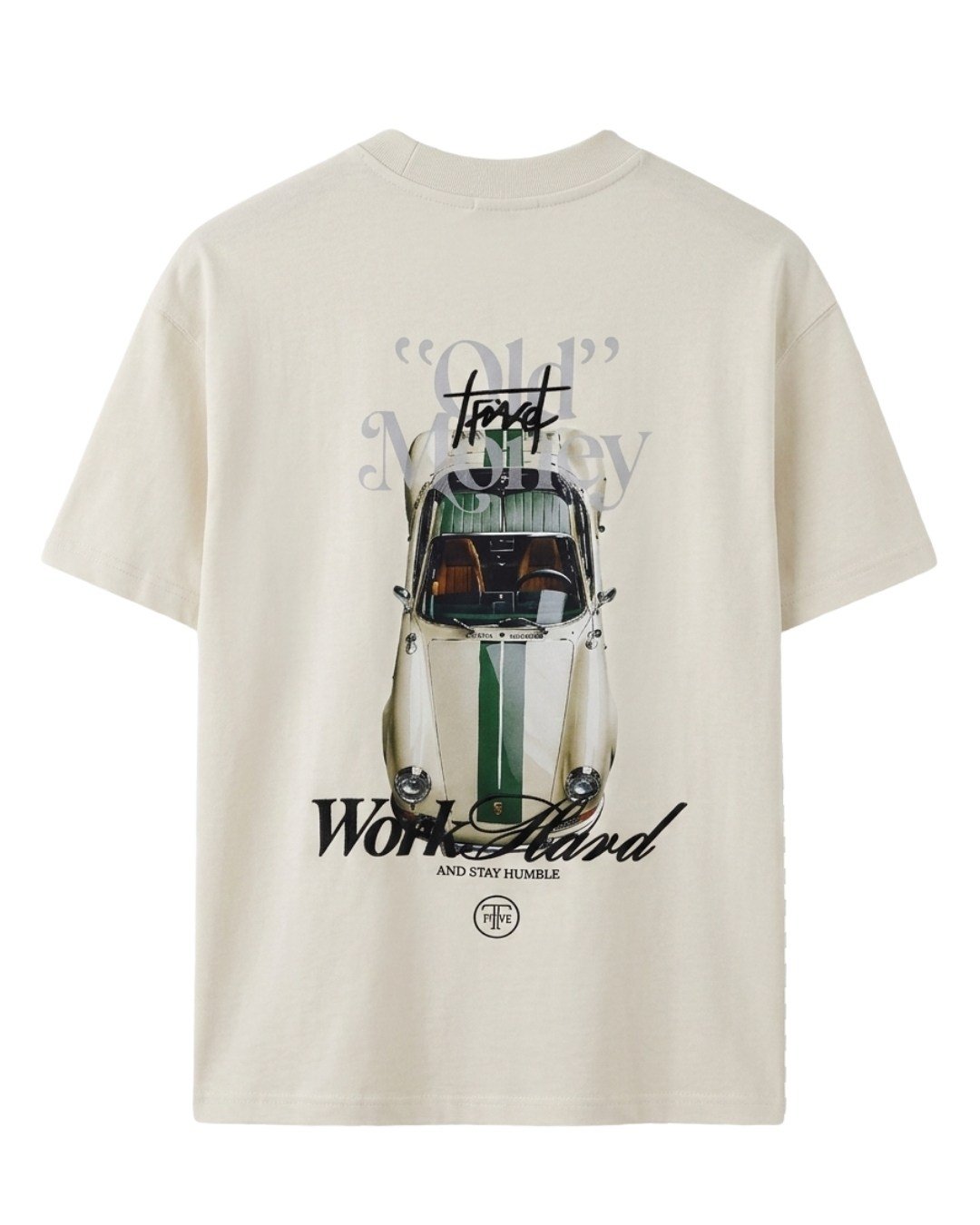 Old Money Porsche Sırt Baskılı T-shirt