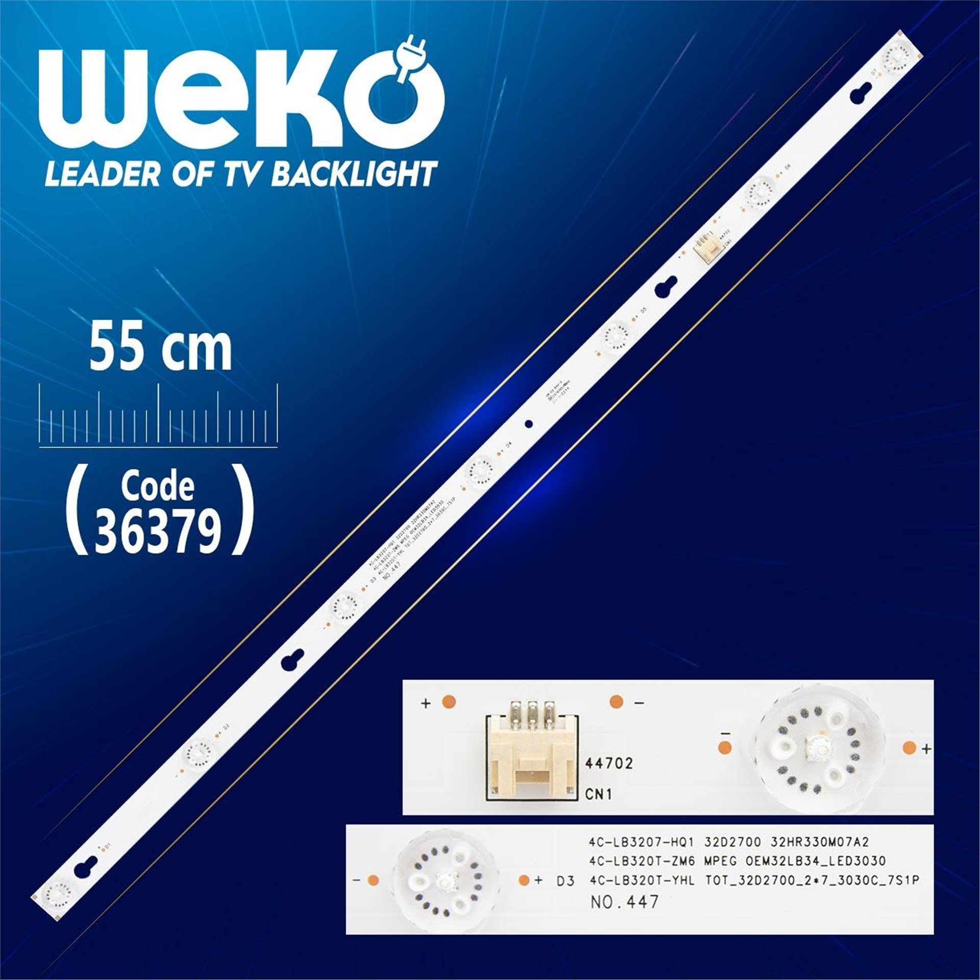 Weko 0EM32LB34_LED3030_V1.6_20150529 6 Volt 7 LEDLİ 55 Cm Tv Led Bar - Tv Led Bar