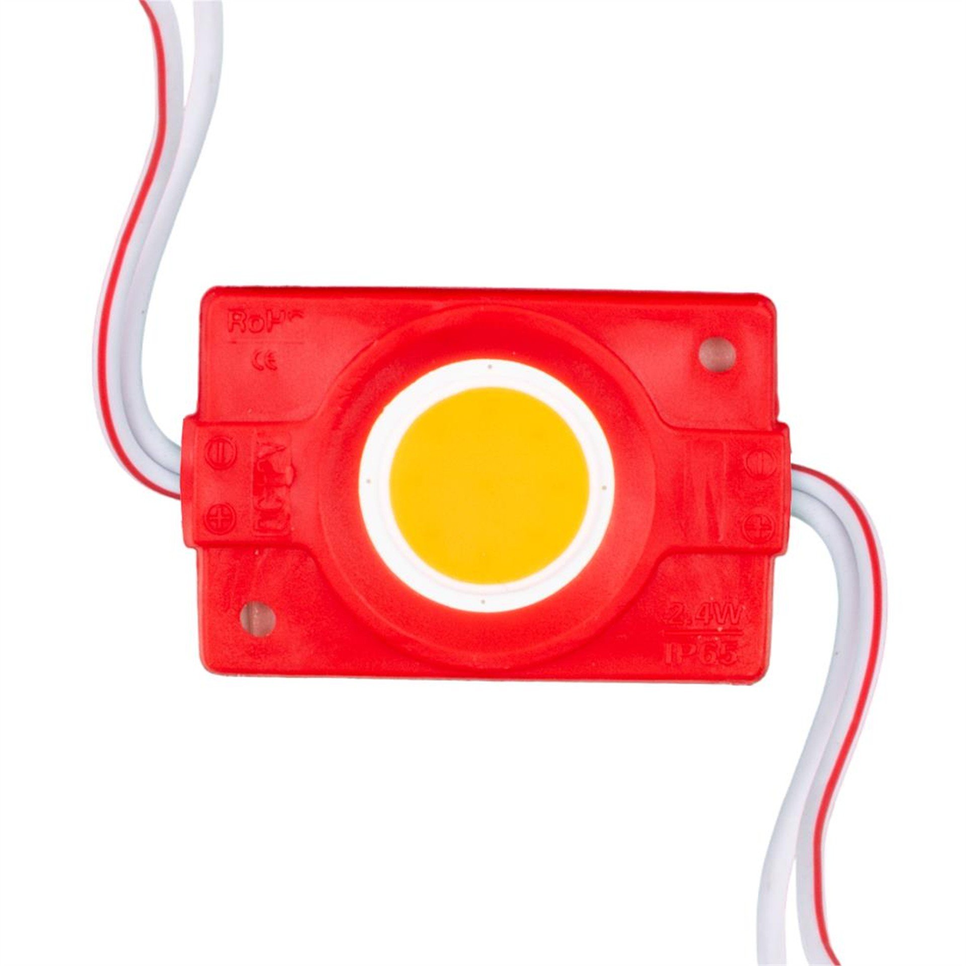 Powermaster 12 Volt 2.4 Watt Kırmızı COB LED Modül - 40x22 mm - Modül Led