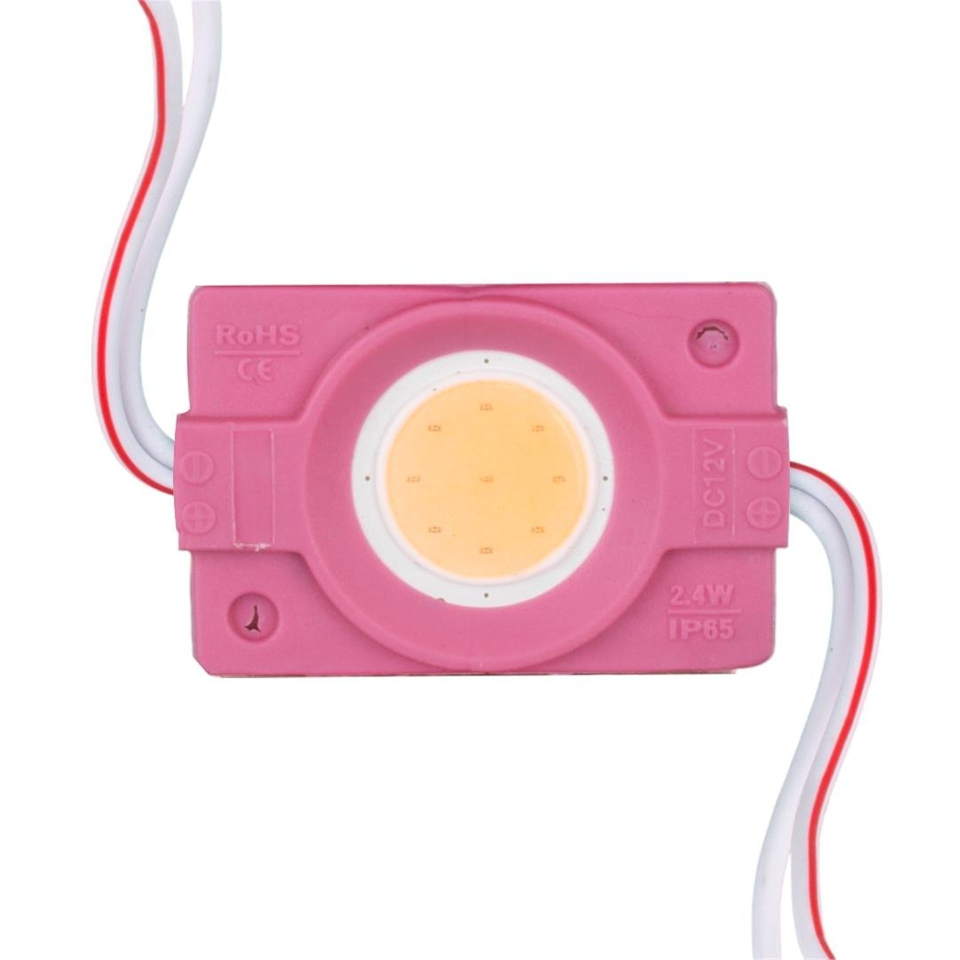 Powermaster 12 Volt 2.4 Watt Pembe COB LED Modül - 40x22 mm - Modül Led