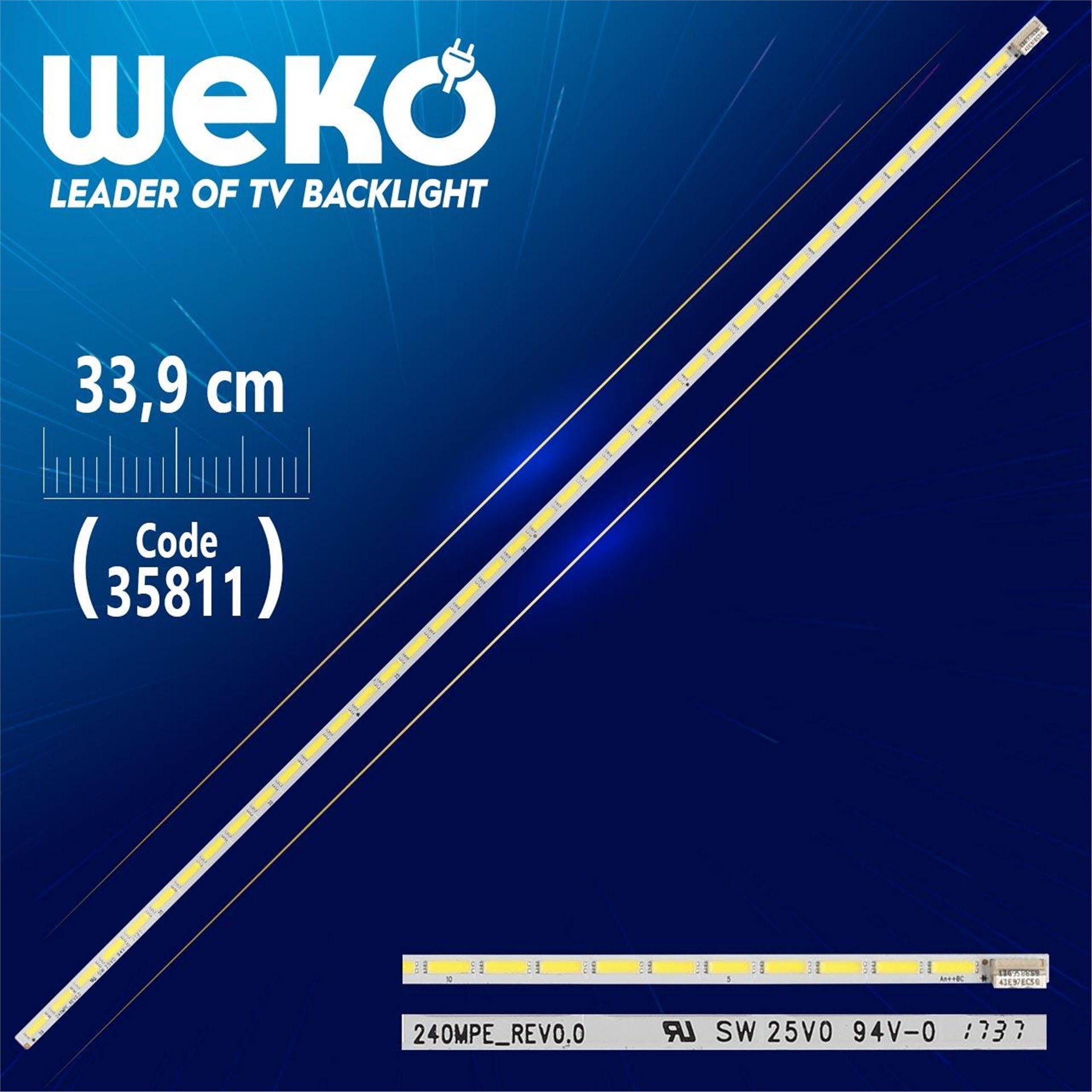 Weko 240MPE_REV0.0 - 33.9 Cm 39 Ledli - WK-1275 Led Tv Bar - Tv Led Bar