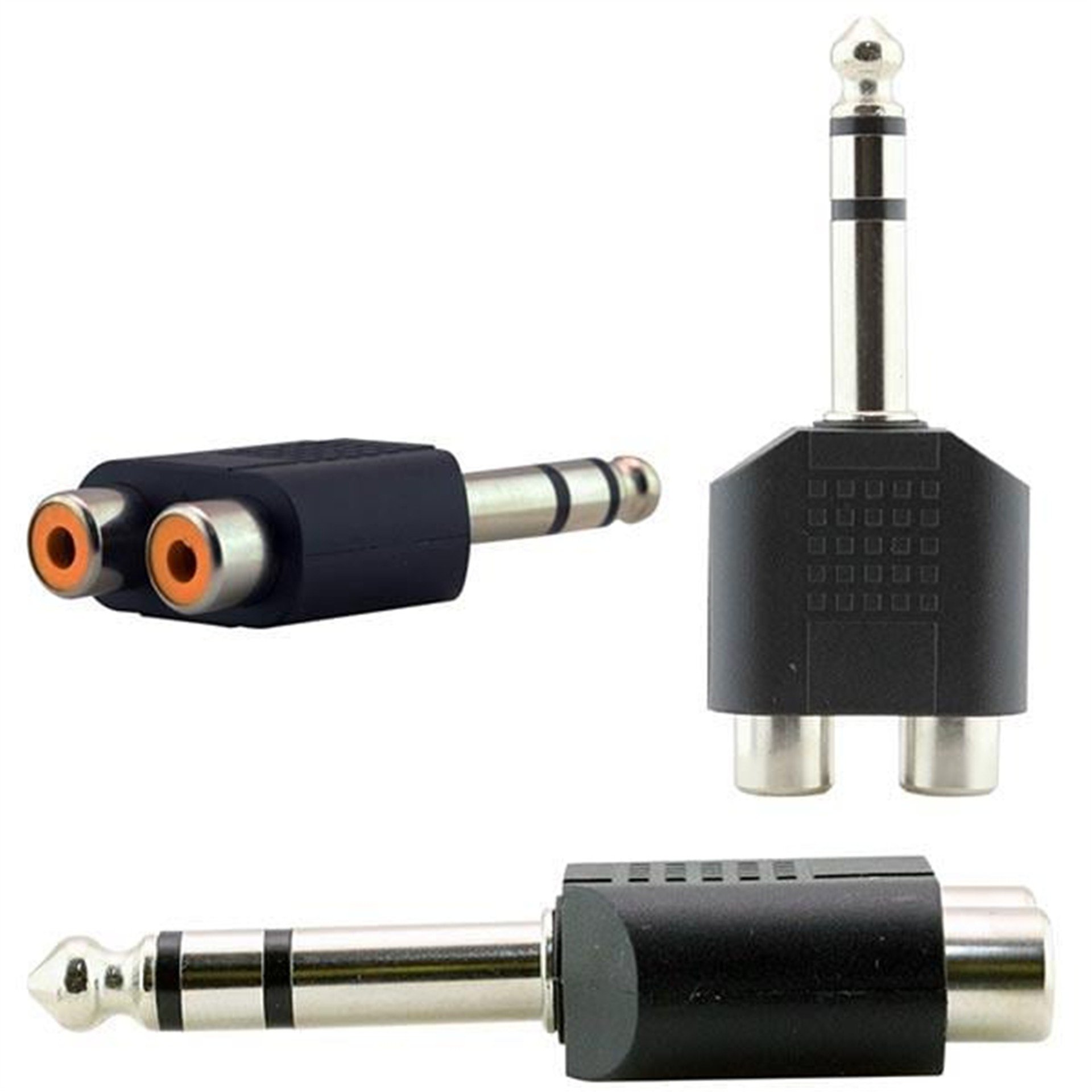 Powermaster 6.3 Mm Stereo Erkek - 2 Rca Dişi Çevirici Jack - Fiş - Jack - Şase