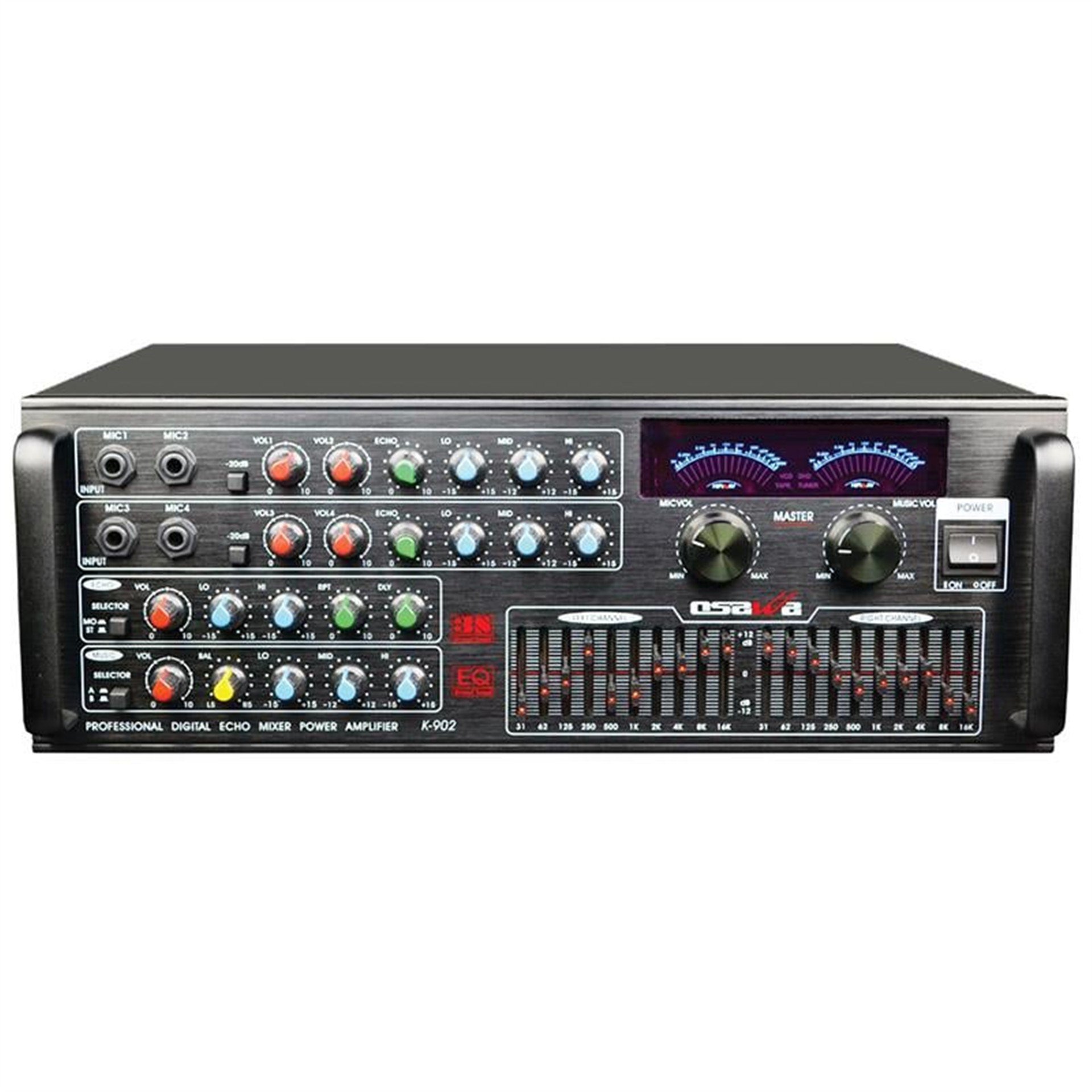 Ads Ads 4 Mikrofon Girişli 2X180w USB-SD Anfi PAS-30 - Seslendirme Amfileri