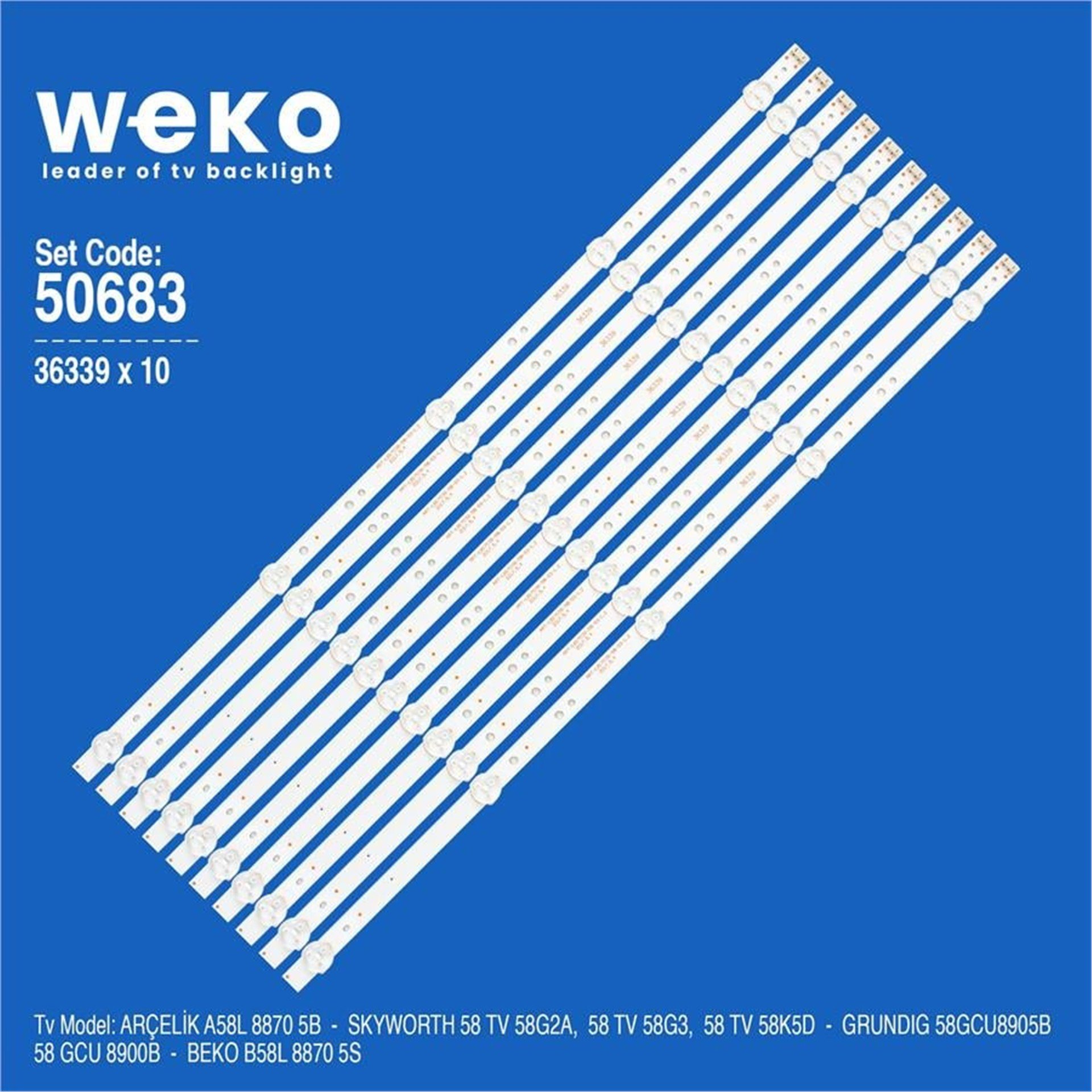 Weko Beko B58L 8870 5S 58'' İnç 10 Adet Tv Led Bar - Beko Led Bar
