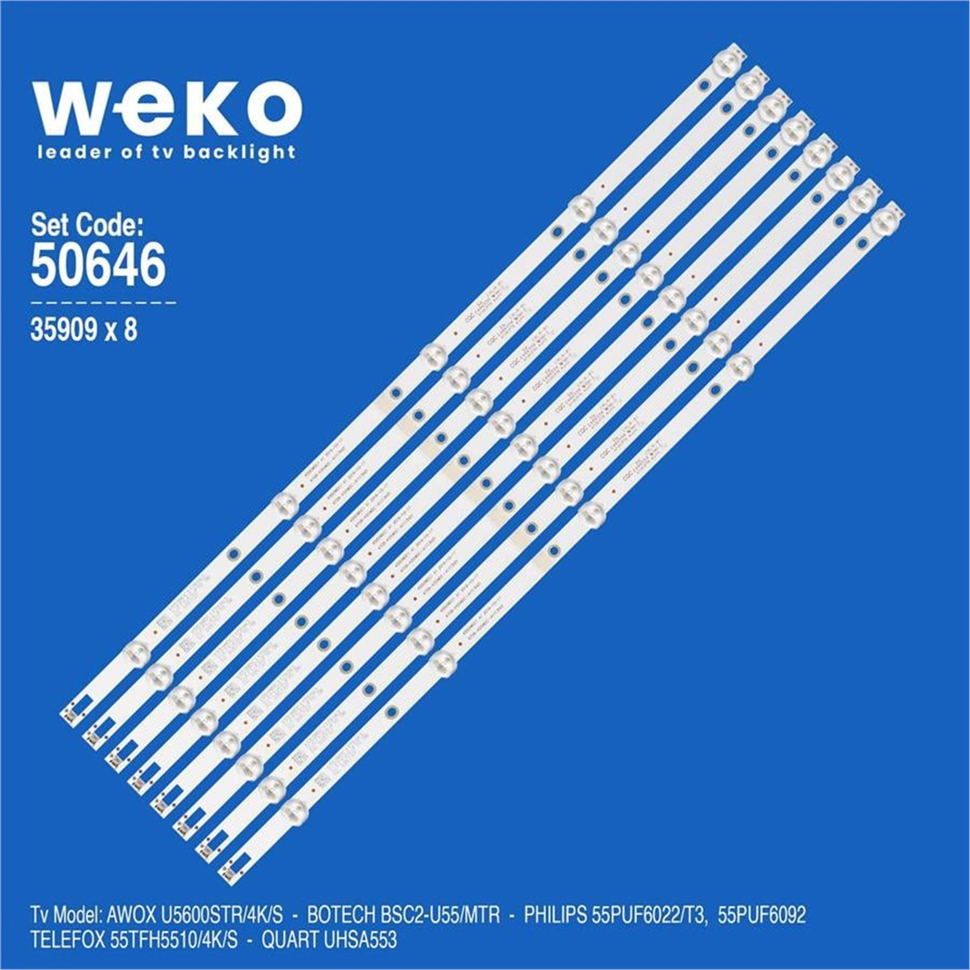 Weko Botech BSC2-U55/MTR 55'' İnç 8 Adet Tv Led Bar - Diğer Led Bar Çeşitleri