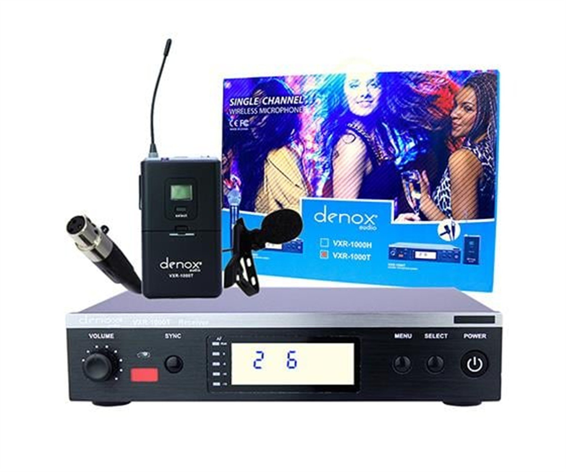 Denox Denox VXR-1000T UHF 1 Yaka Kablosuz Mikrofon - Kablosuz Mikrofonlar