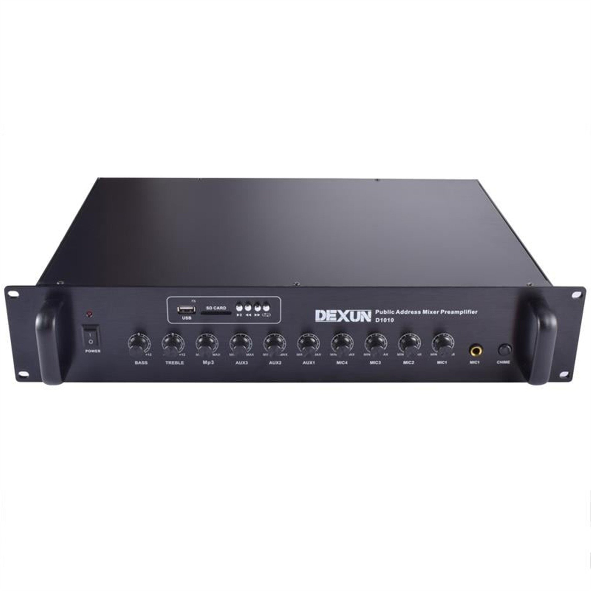 Dexun Dexun USB-SD 10 Giriş Kanallı Preamlifier Acil Anons Sistemi D-1010 - Seslendirme Amfileri