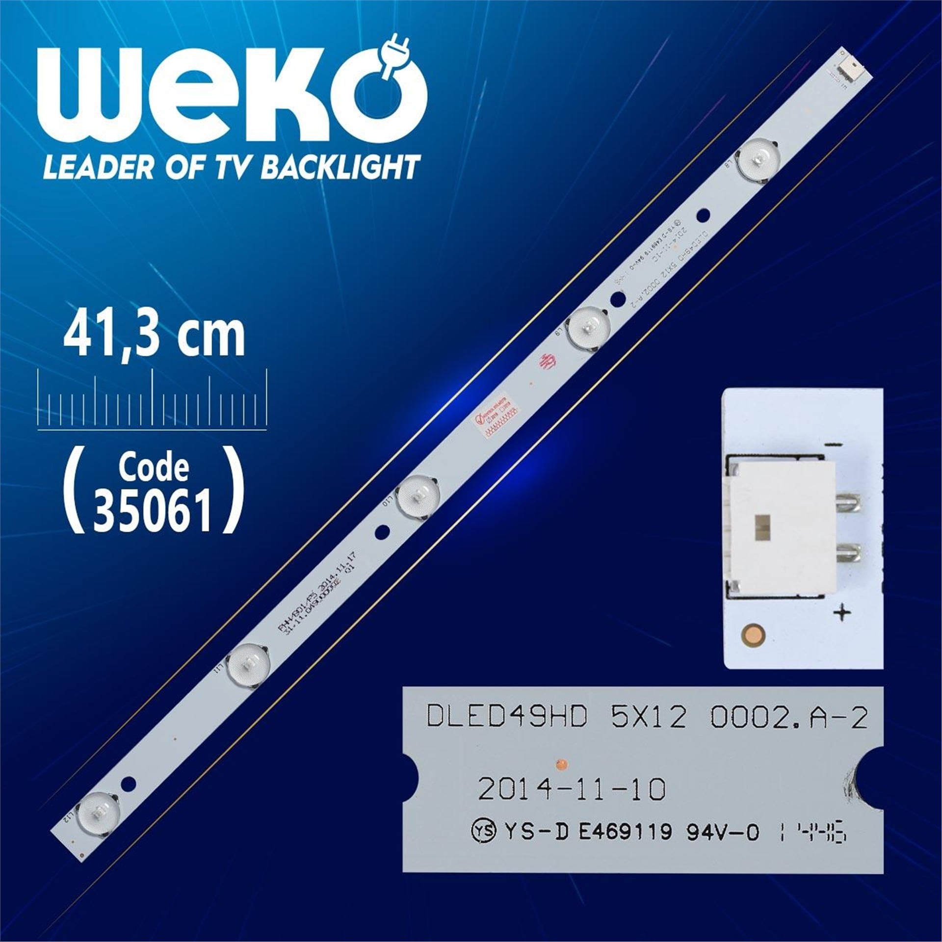 Weko DLED49HD 5X12 0002.A-2 - 41.3 CM 5 LEDLİ - WK-405 Tv Led Bar - Tv Led Bar