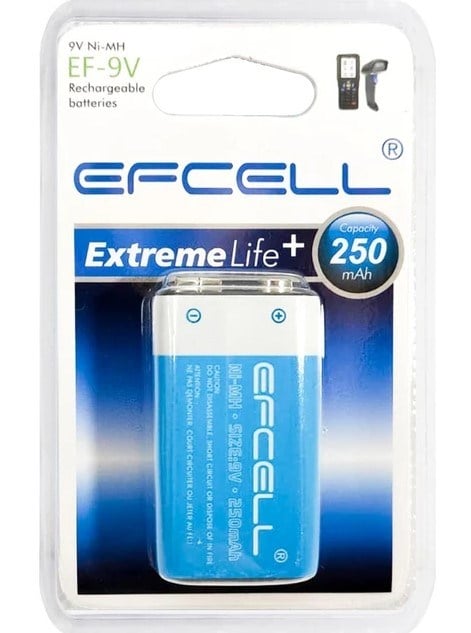 EFCELL EF-9V 250 MAH 9 VOLT Nİ-MH ŞARJLI PİL
