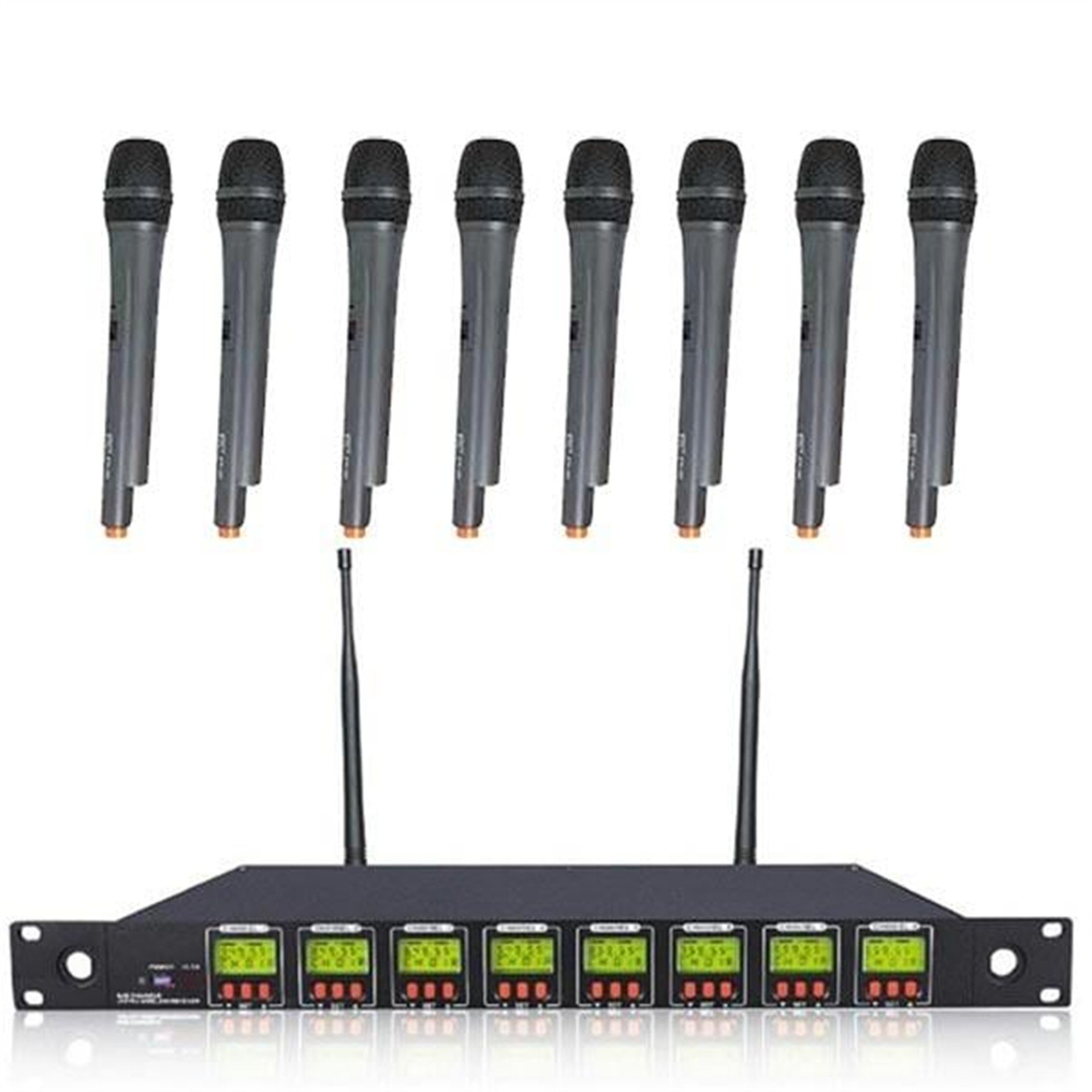 Etc Etc 1008 8 Kanal Recever+8 Adet Kablosuz El Telsiz Mikrofonu - Kablosuz Mikrofonlar
