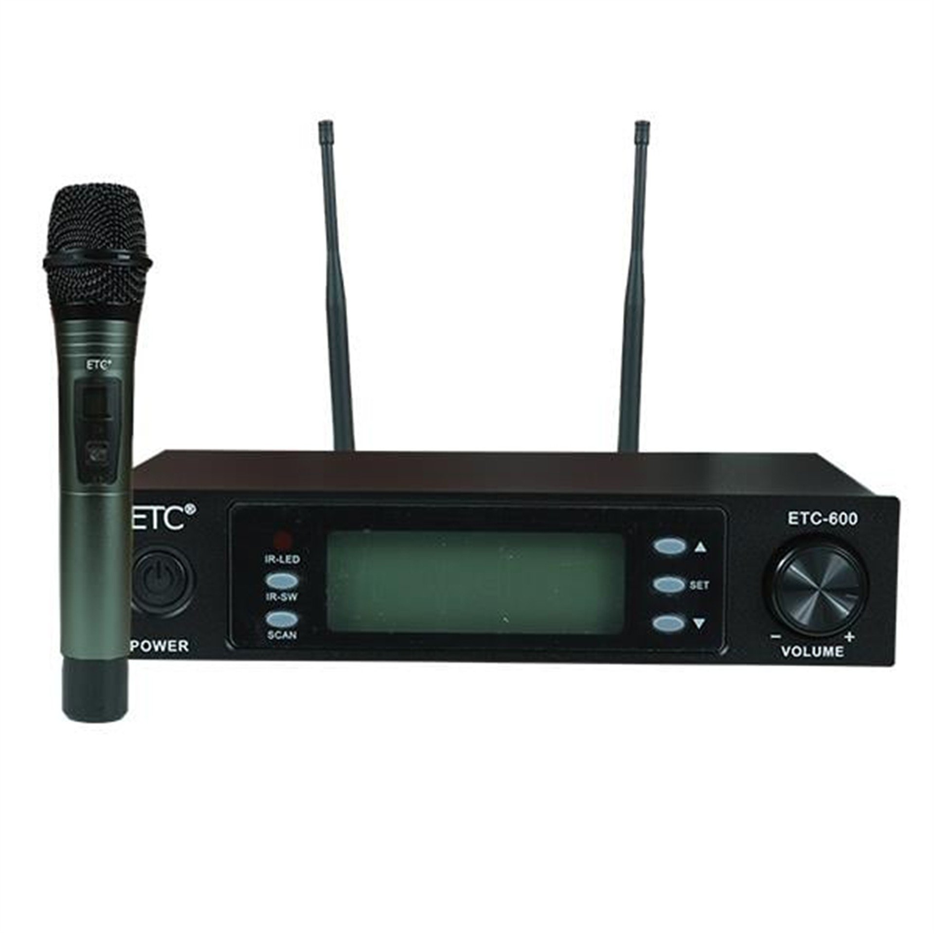 Etc Etc ETC-600 1 El Çift Tünerli Kablolu Telsiz Mikrofon - Kablosuz Mikrofonlar