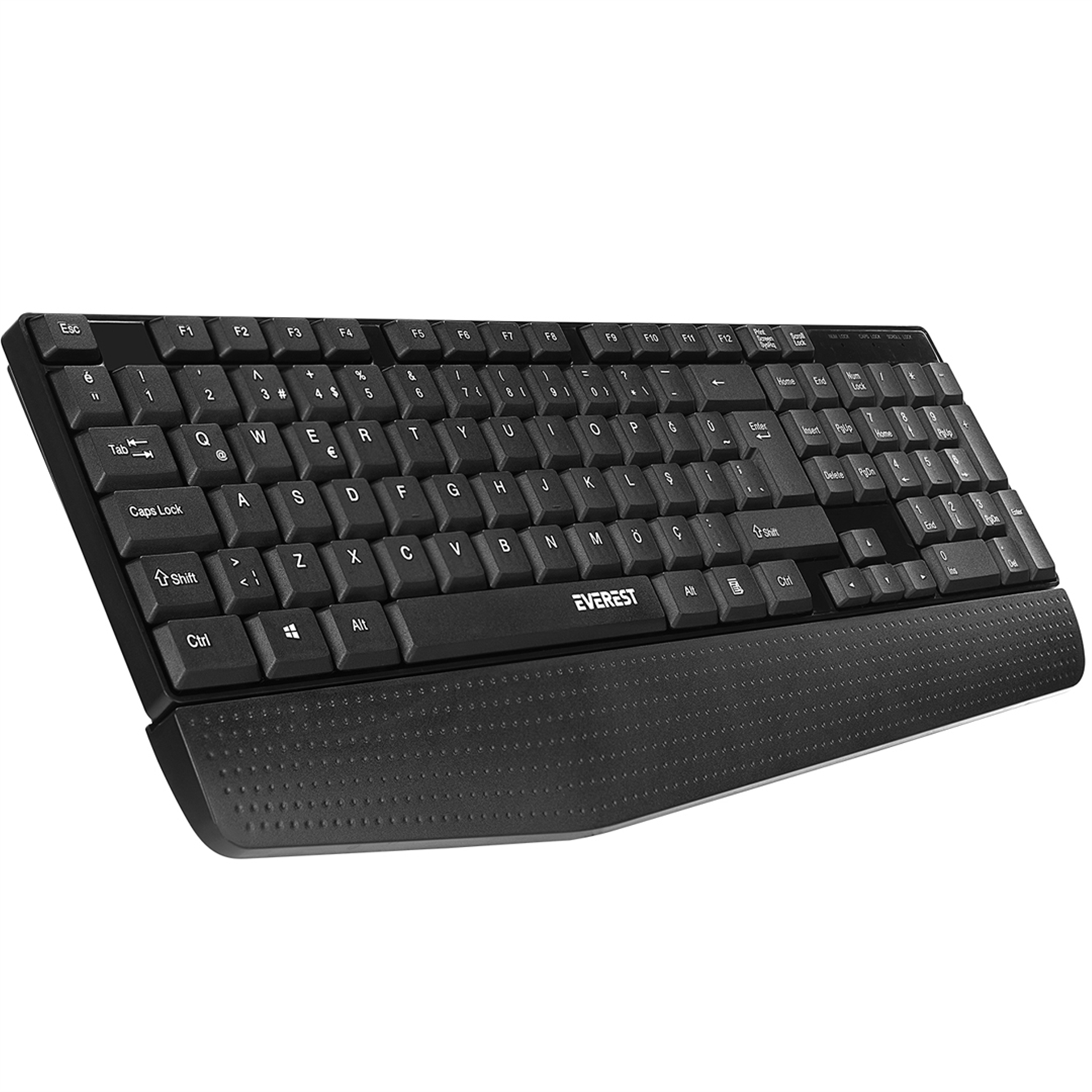 Reyonex EVEREST KB-951U SİYAH USB BİLEK DESTEKLİ Q STANDART OFİS KLAVYESİ - Klavye