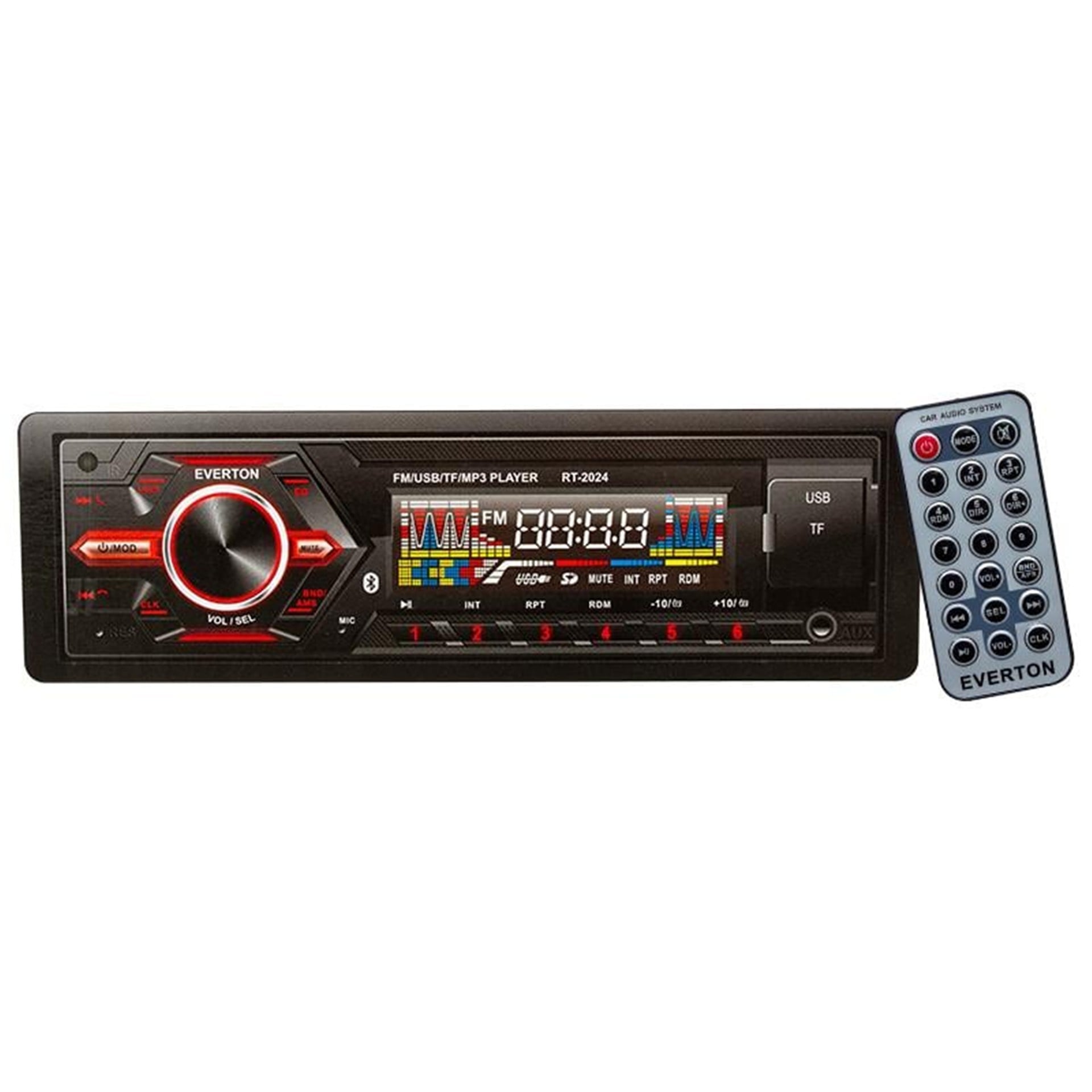 Everton Everton RT-2024 Bluetoothlu USB/TF/SD/FM/AUX/BT MP3 Çalarlı Mekaniksiz Oto Teyp - Oto Teyp