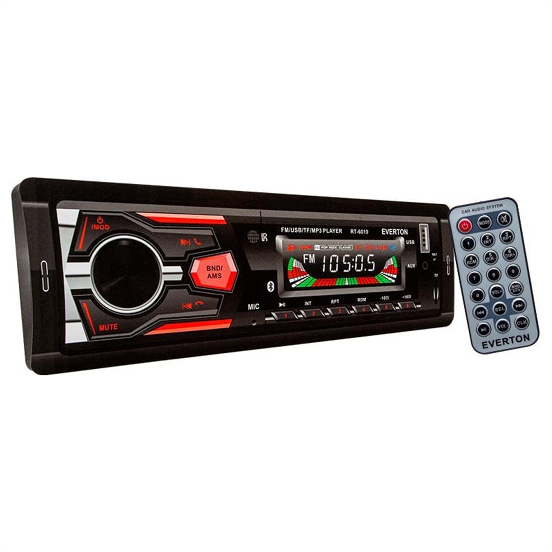 Everton Everton RT-6019 Bluetoothlu USB/SD/FM/AUX/BT MP3 Çalarlı Mekaniksiz Oto Teyp - Oto Teyp