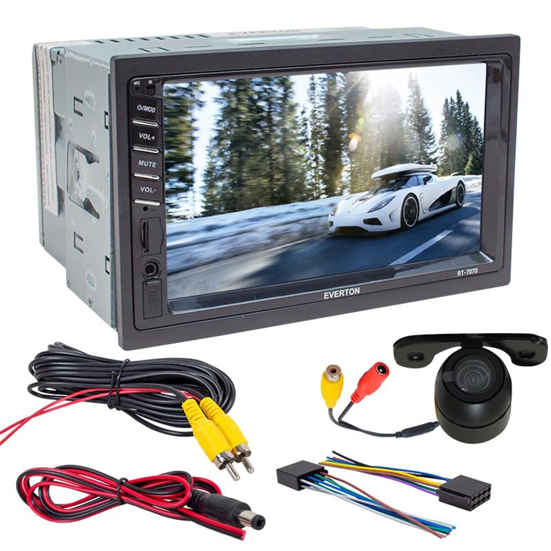Everton Everton RT-7070 7 İnç Tft Usb-SD-Bluetooth Özellikli Geri Vites Kameralı Double DIN Oto Teyp - Oto Teyp