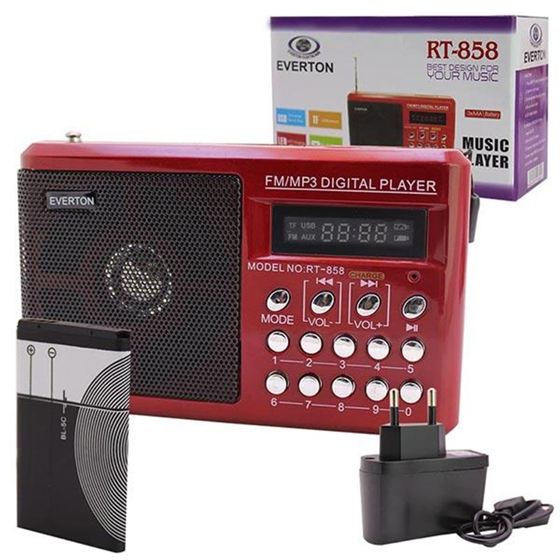 Everton Everton RT-858 USB-SD-FM-SW Radyo Müzik Kutusu - Taşınabilir Radyo