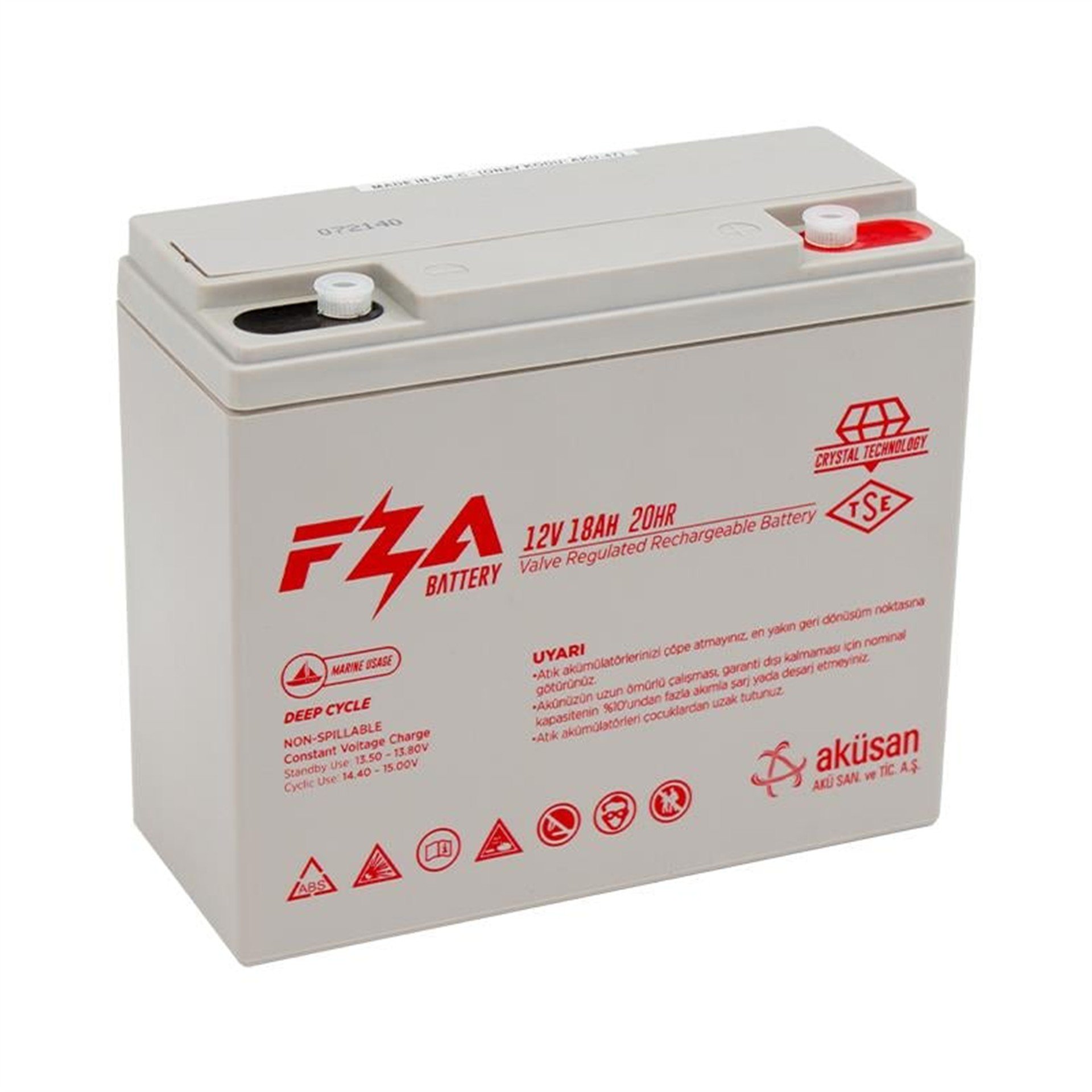 FZA FZA 12 Volt 18 Amper Akü (181 x 77 x 167 Mm) - Kuru Akü