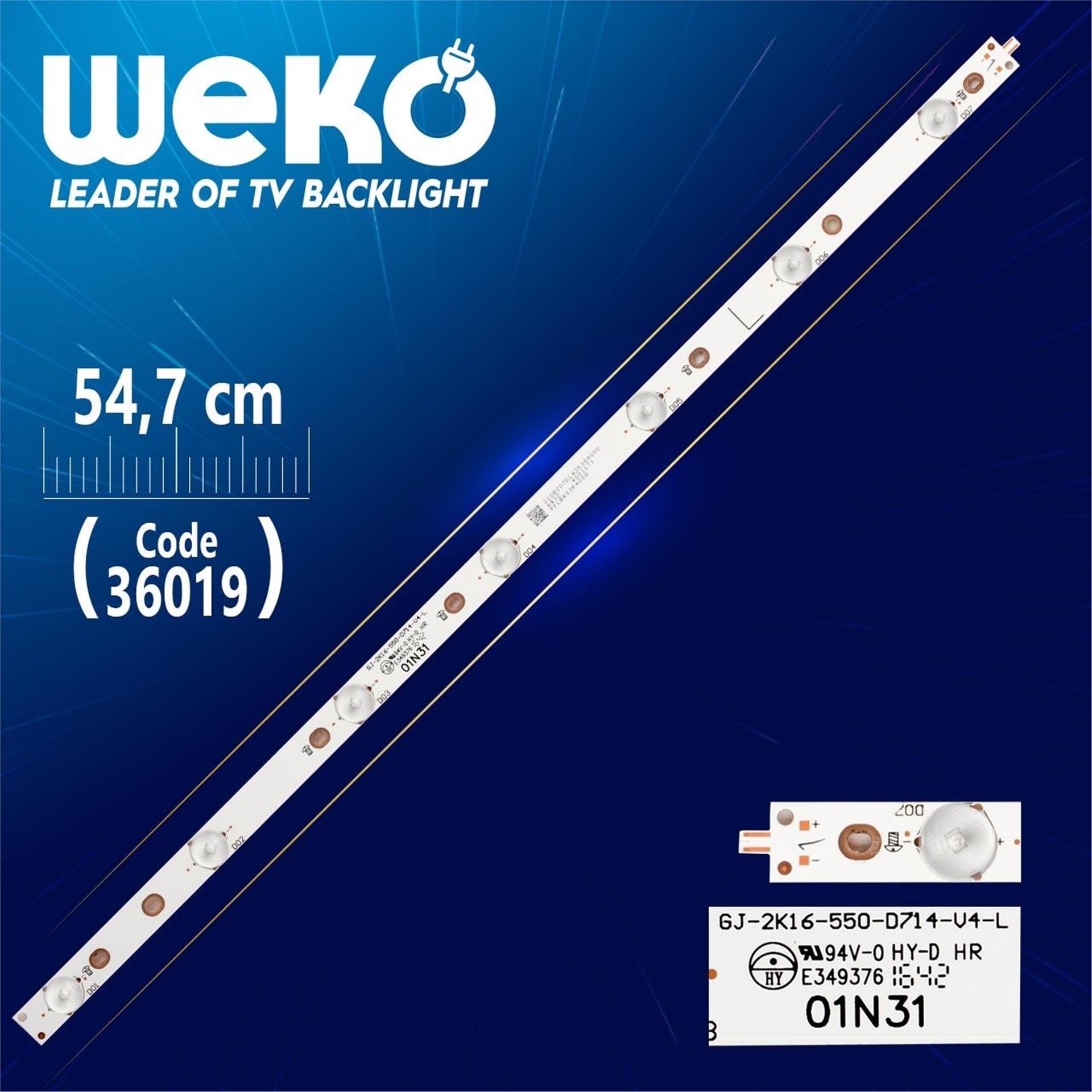 Weko GJ-2K16-550-D714-V4-L  01N3 54.7 Cm Tv Led Bar - Tv Led Bar
