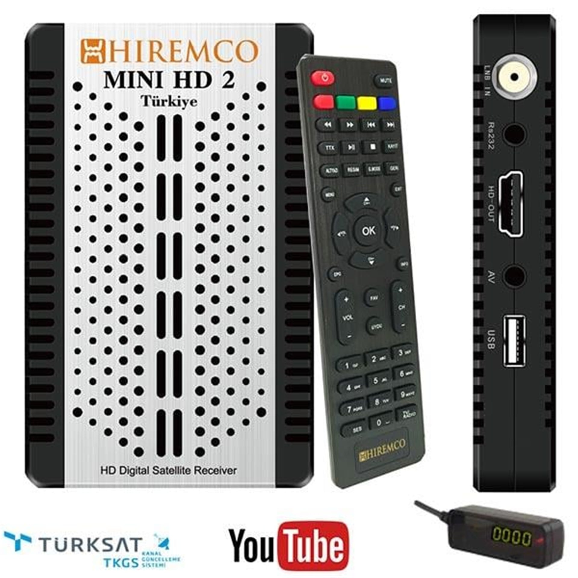 Hiremco Hiremco Mini HD 2 Full Hd Uydu Alıcısı TKGS'li - Hiremco Uydu Alıcısı