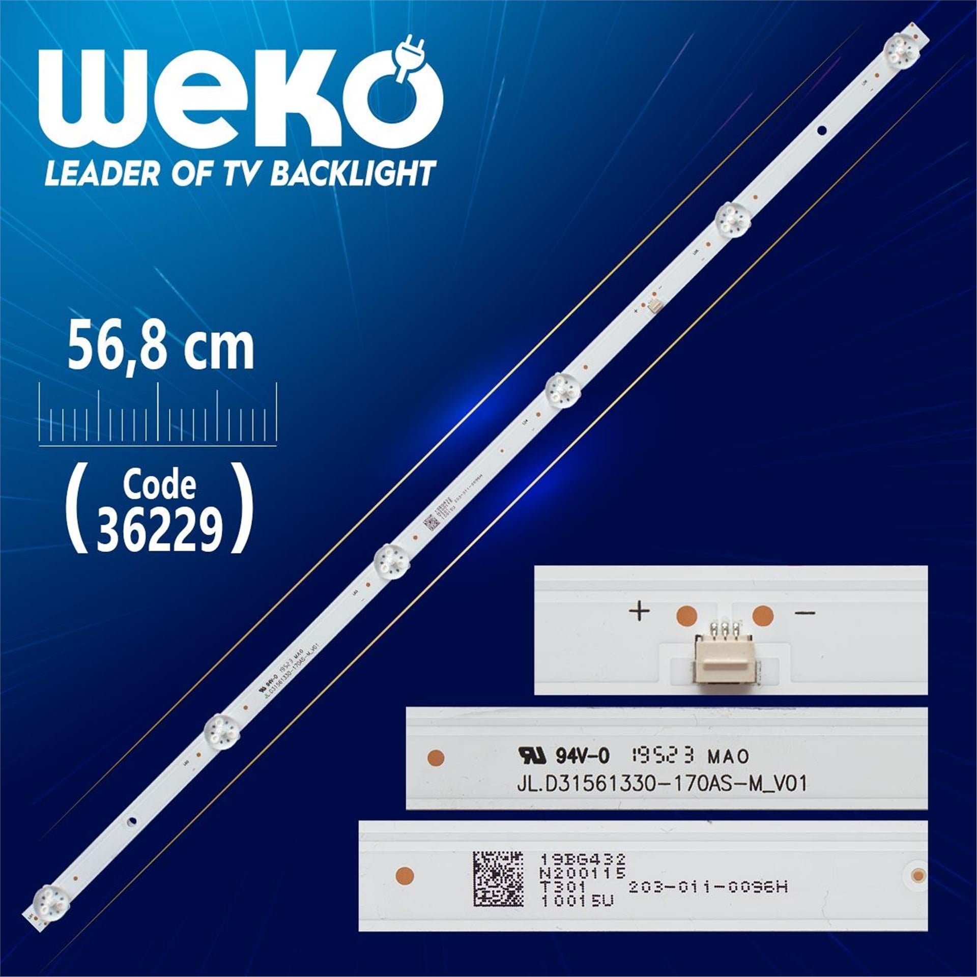 Weko JL.D31561330-170AS-M_V01 6 Ledli 56,8 Cm Tv Led Bar - Tv Led Bar