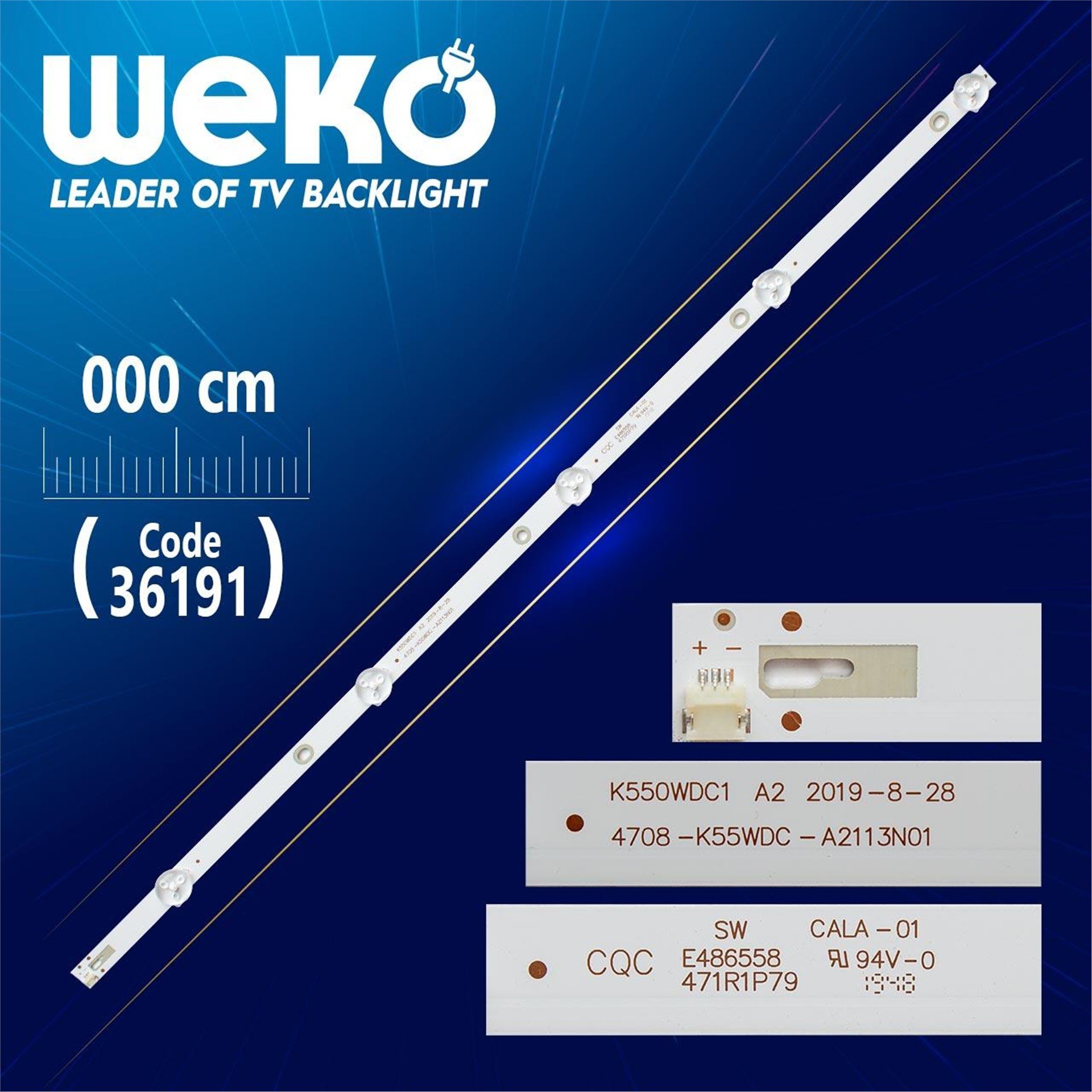 Weko K550WDC1 A2 4708-K550WD-A2113N01 5 Ledli 6V Tv Led Bar - Tv Led Bar