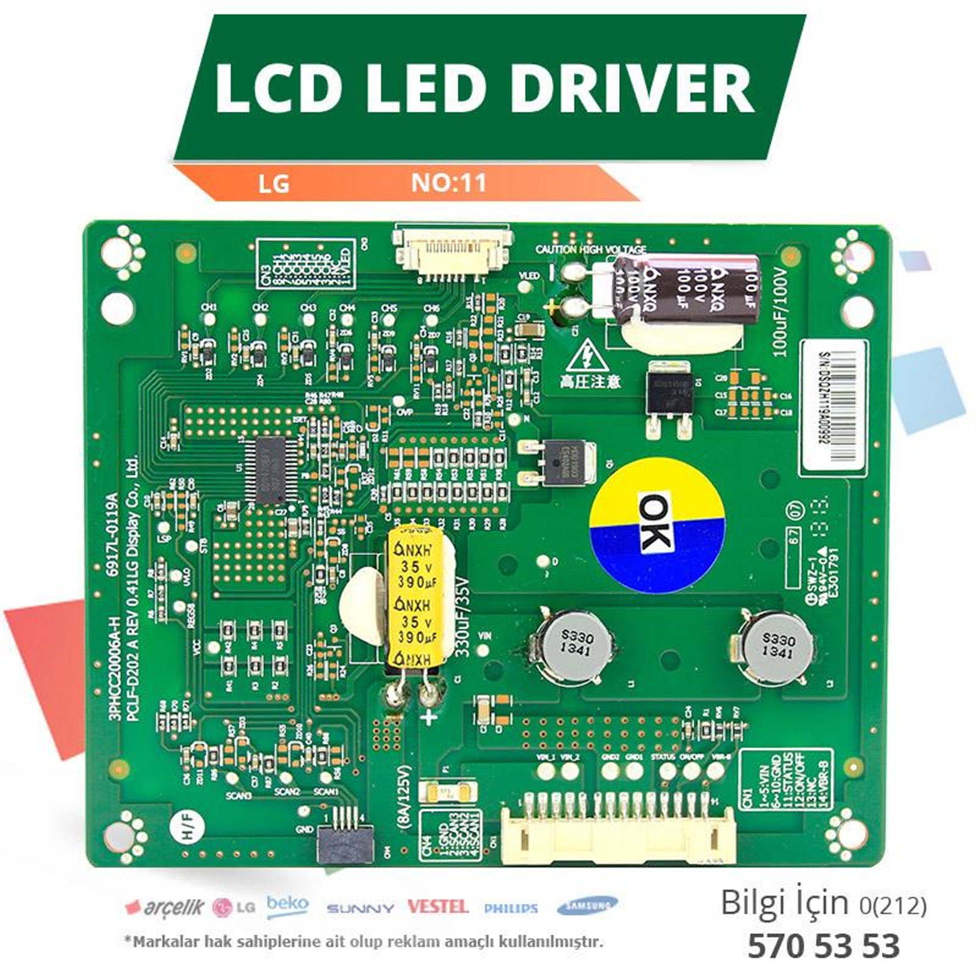 LG Lcd Led Drıver Lg(6917L-0119A,3Phcc20006a-H,Pclf-D202 A Rev0.41)(Lc420eun Sf M1,Lc420eun Sf F2)No:11 - LCD Driver