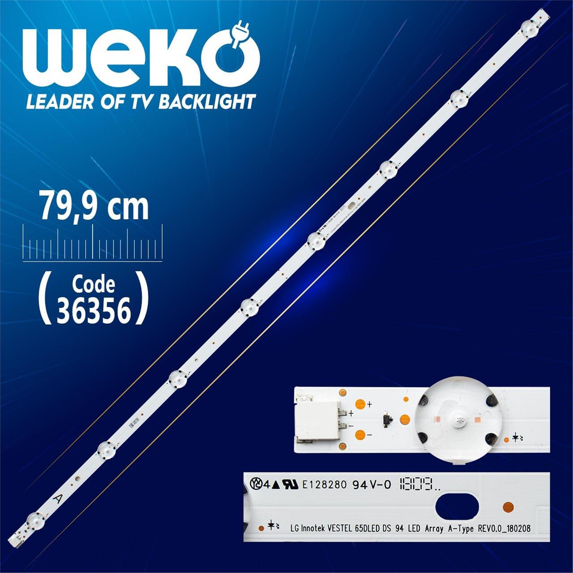 Weko Lg Innotek 65Dled Ds 94 Led Array A-Type Rev0.0_180208  8 Ledli  79.9 Cm - LG Led Bar
