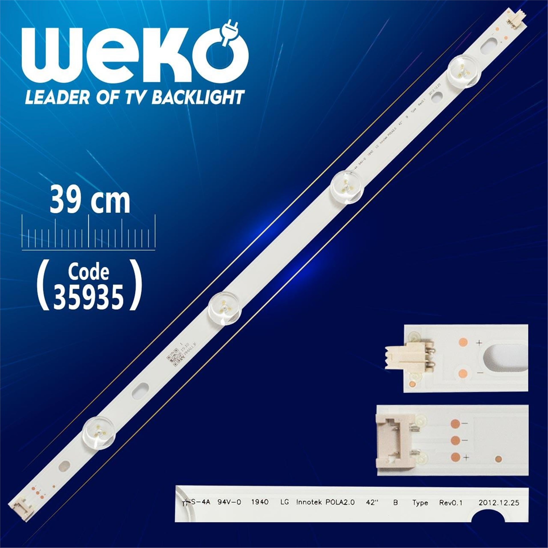 Weko Lg Innotek Pola2.0 42 B Type Rev00  4 Ledli 39Cm - LG Led Bar
