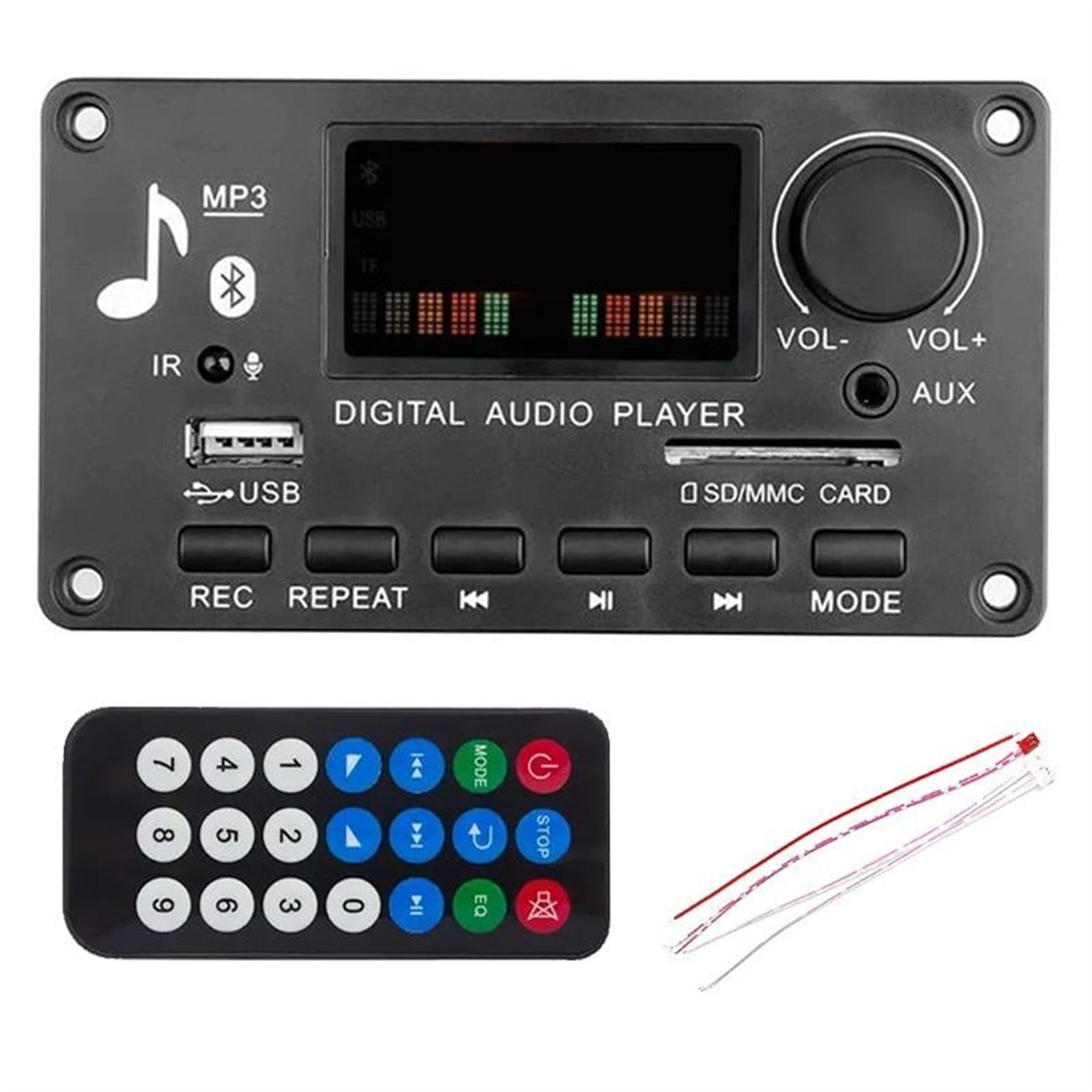 MagicVoice Magicvoice G022 USB-SD-AUX-Bluetooth-UK'lı 2-40W Anfi Çıkışlı-Lcd Ekran Oto Teyp Çevirici Dijital Player - Oto Aksesuarları