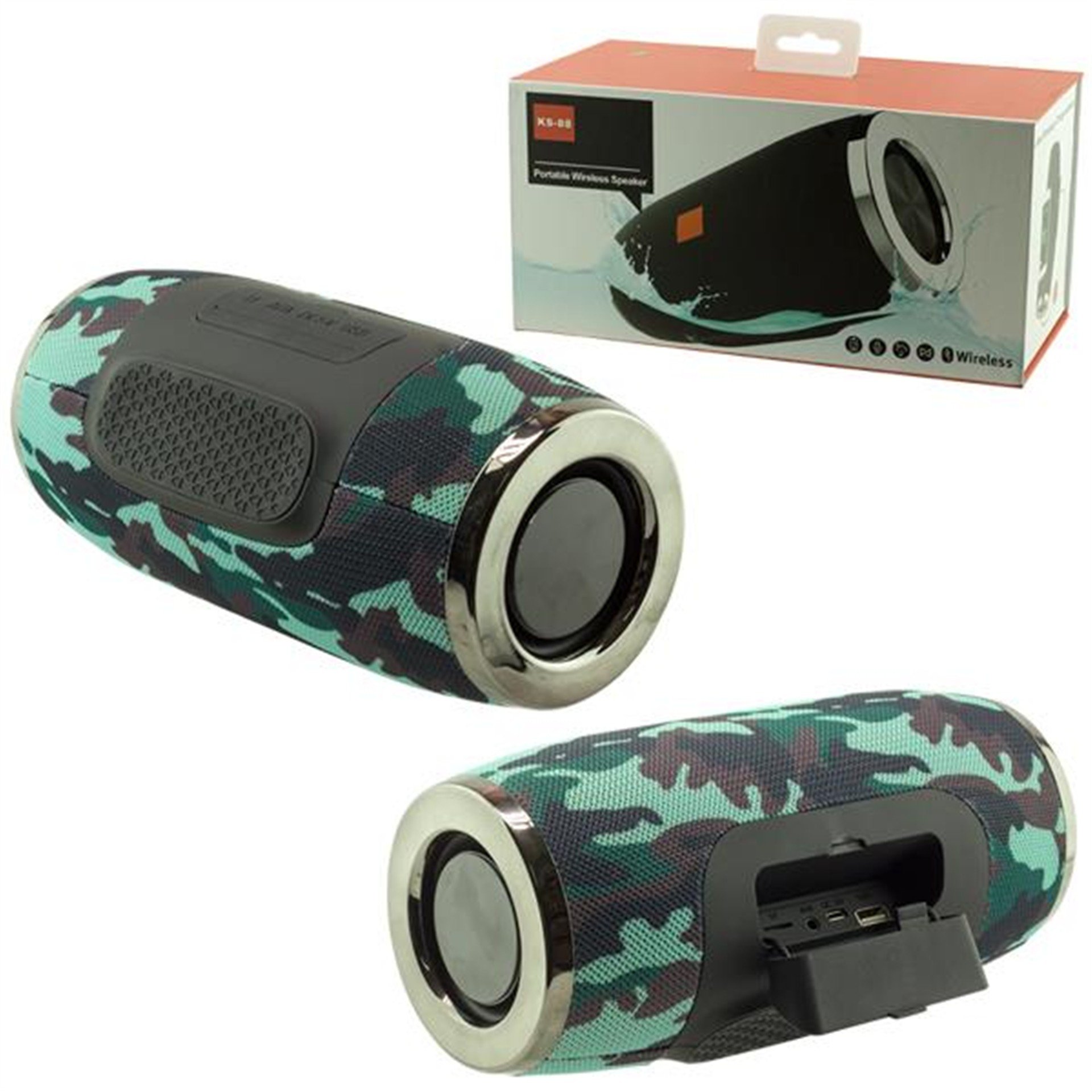 MagicVoice MagicVoice KS-88 AUX/USB/SD/Bluetooth Su Geçirmez Taşınabilir Wireless Hoparlör - Speaker (16 Watt) - Ses Sistemleri