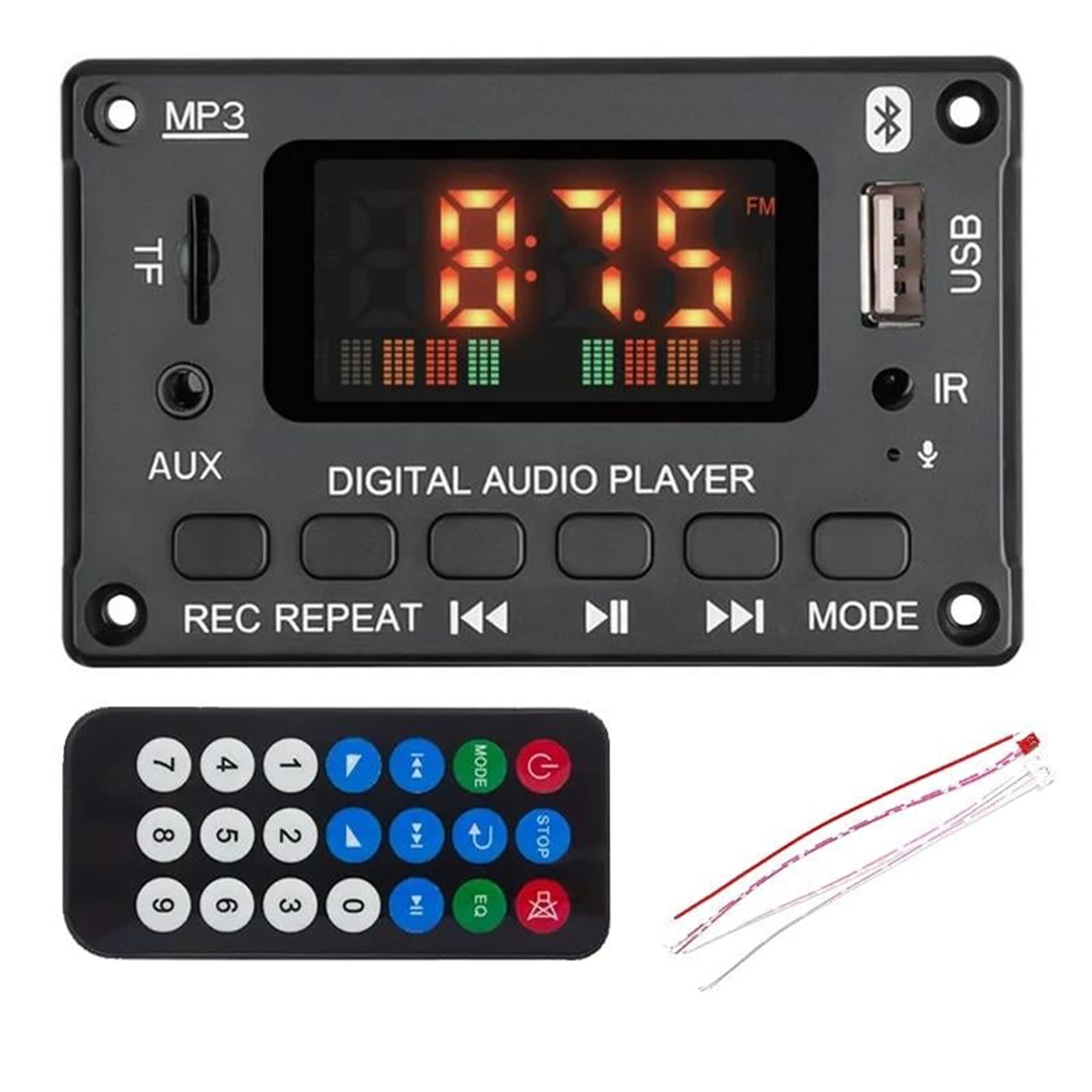 MagicVoice Magicvoice USB-SD-Aux-Bluetooth Kumandalı Oto Teyp Çevirici - Oto Aksesuarları