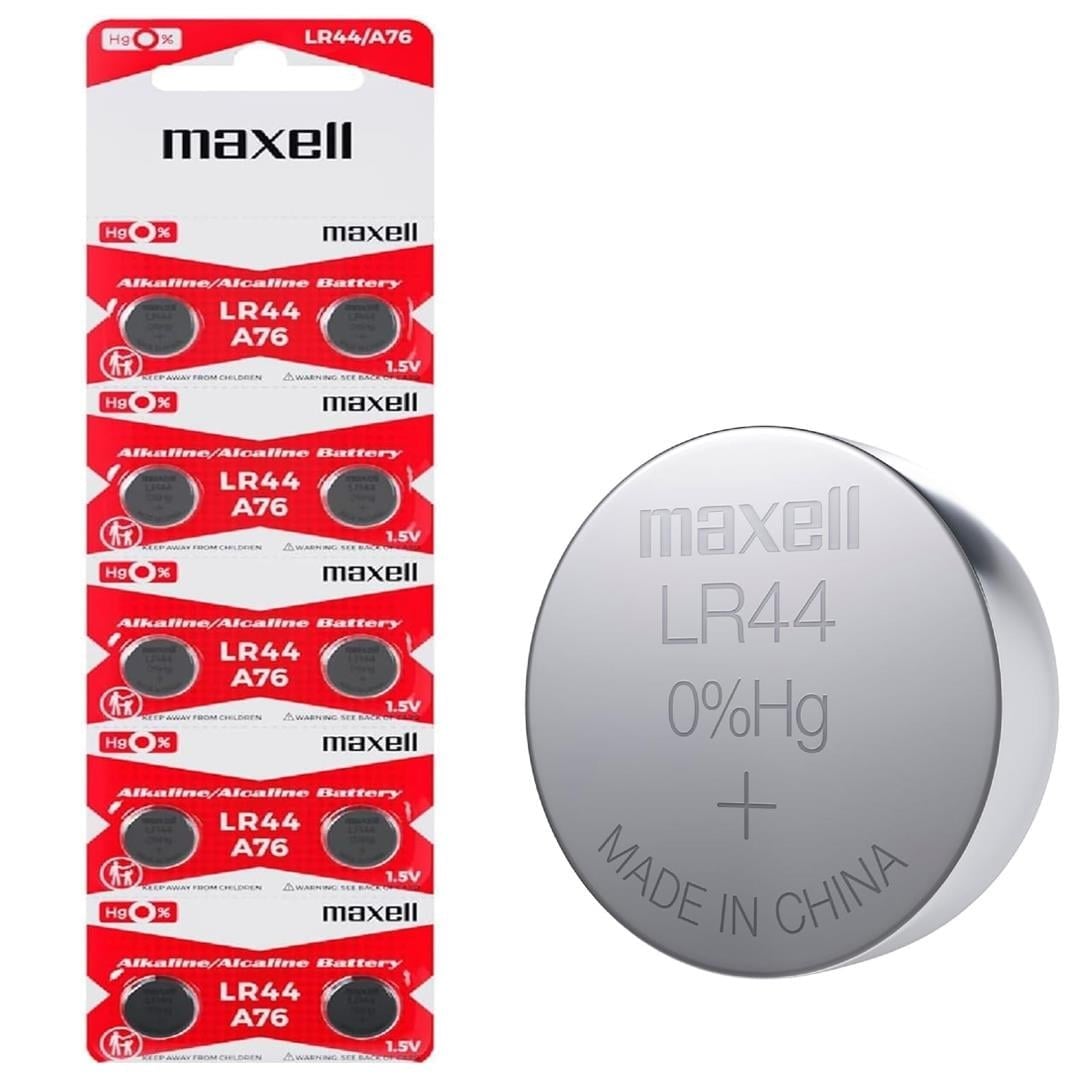 Maxell LR44 A76 0%HG 1.5 Volt Alkalin 10'Lu Düğme Pil