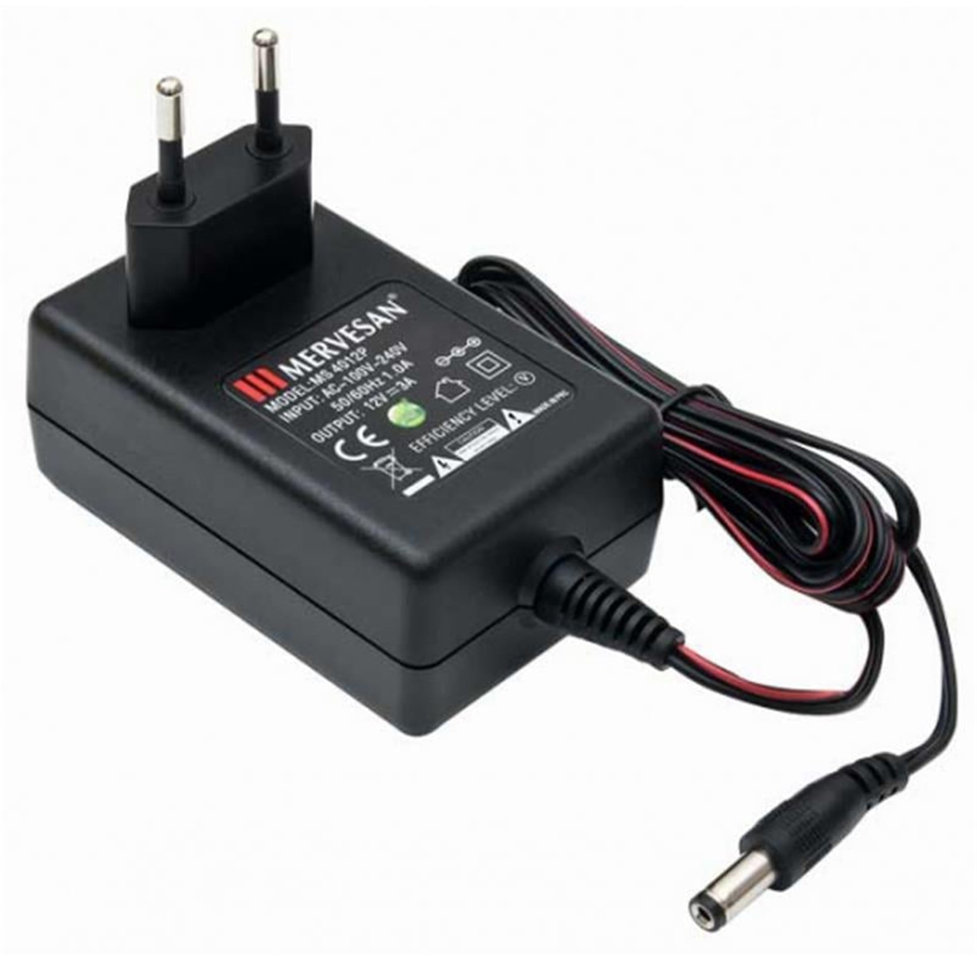Mervesan Mervesan Ms-4012 12 Volt - 3 Amper 5.5*2.5 Uçlu Plastik Kasa Masaüstü Adaptör - Adaptörler
